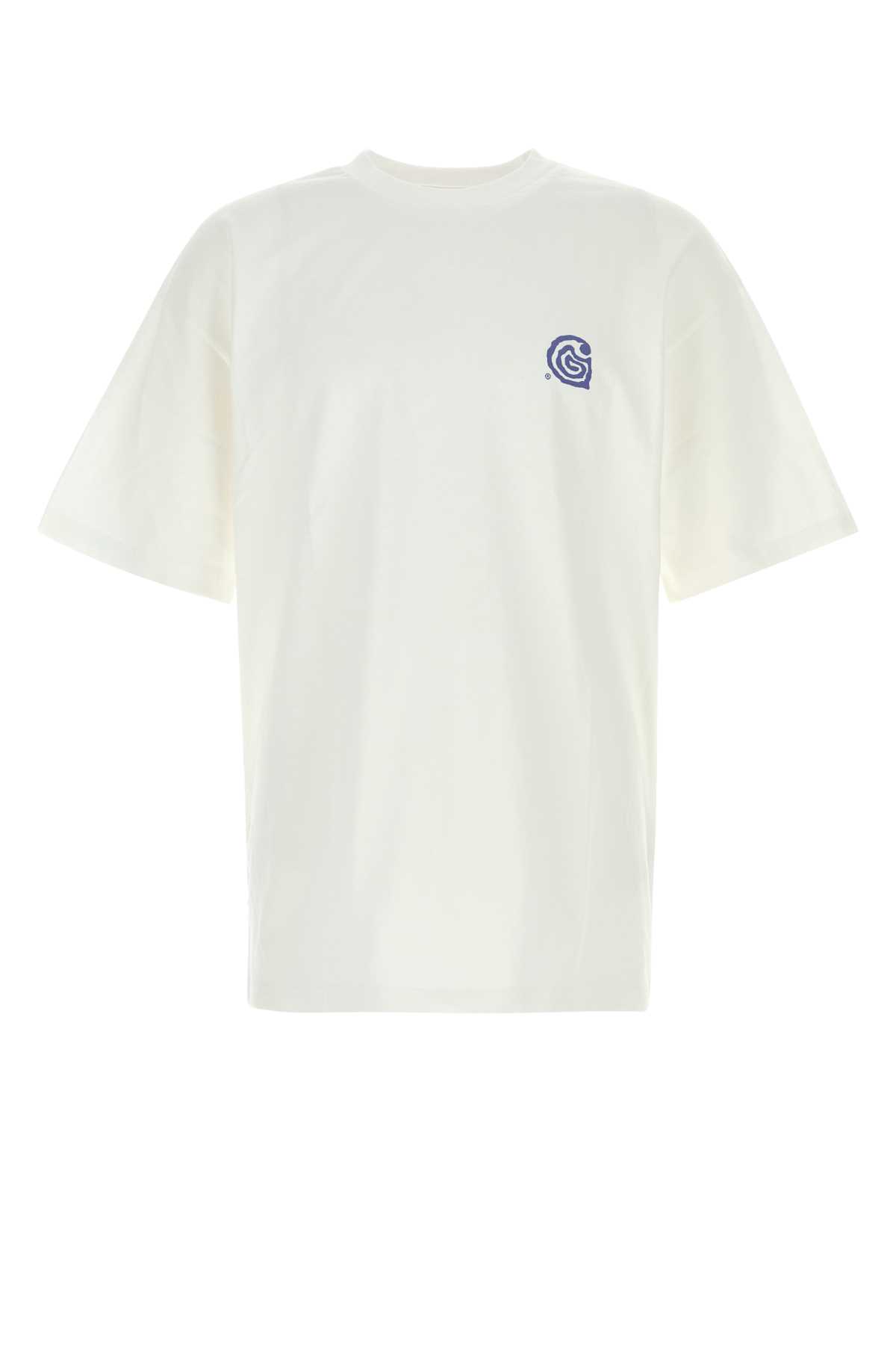 White Cotton S/s Helix T-shirt