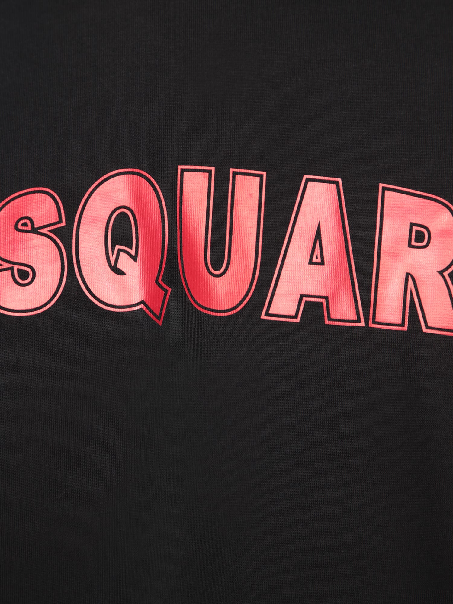 Shop Dsquared2 Black Cotton T-shirt With Red Logo In White