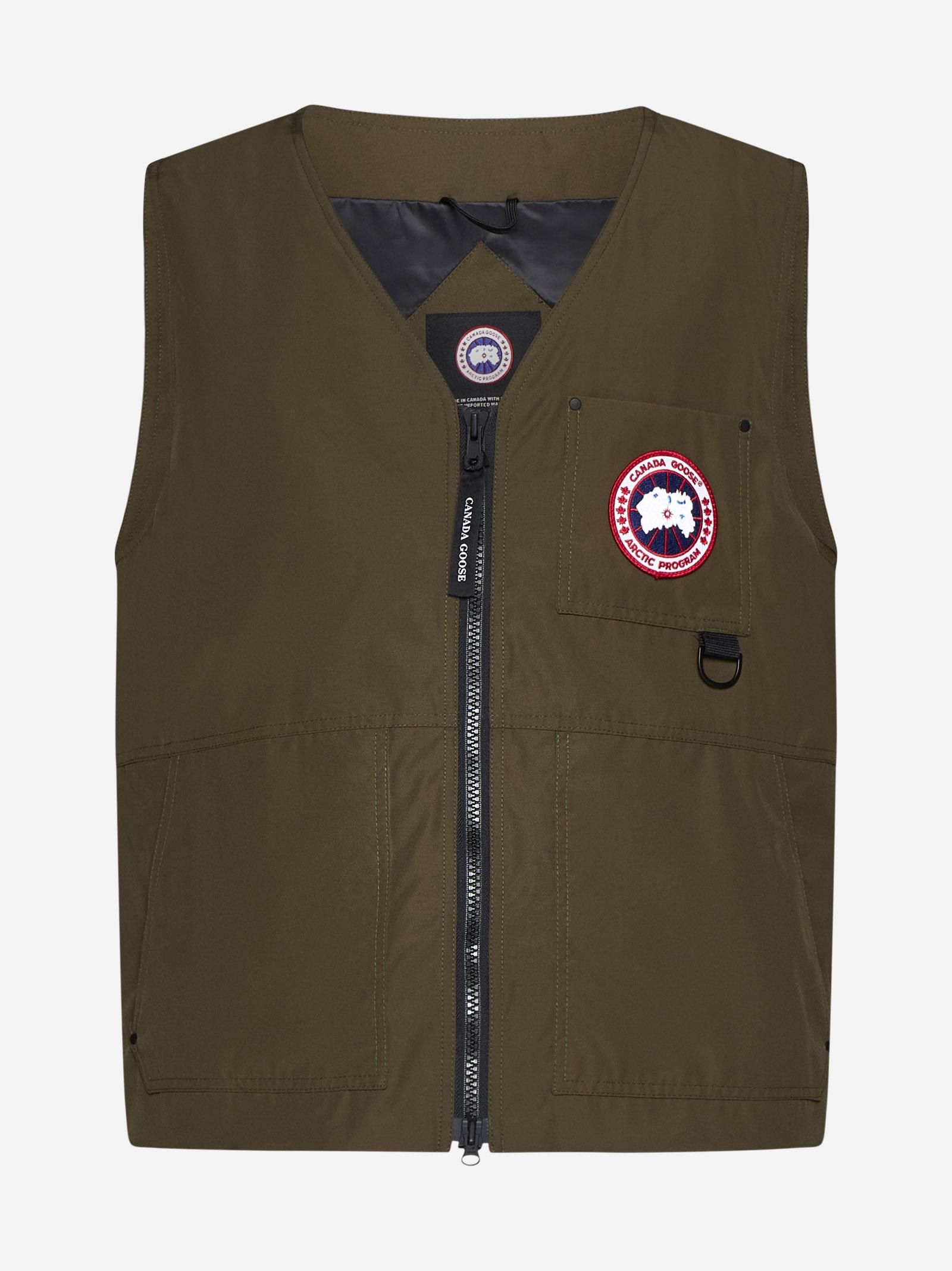 Shop Canada Goose Canmore Cotton-blend Vest In Green