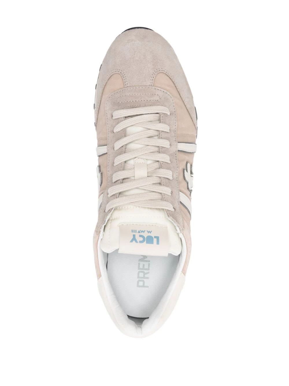 Shop Premiata Lucy Sneakers In Beige White