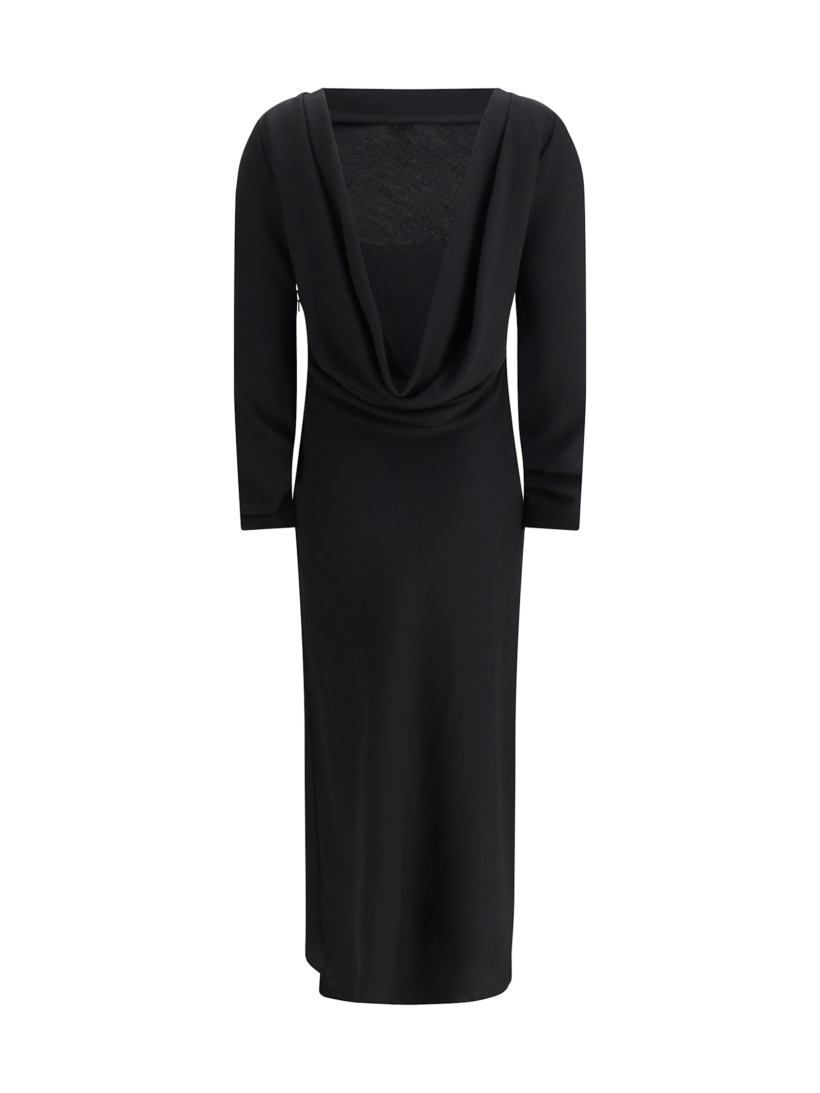 Crida Milano Tunisi Midi Dress In Cady In Black