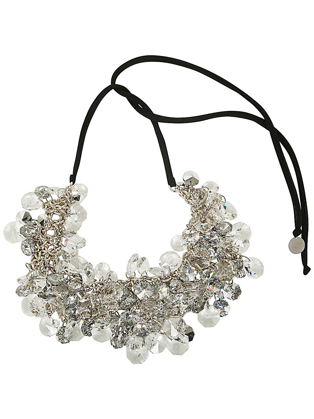 Shop Maria Calderara Crystals And Diamonds Necklace In Tl Trasparent
