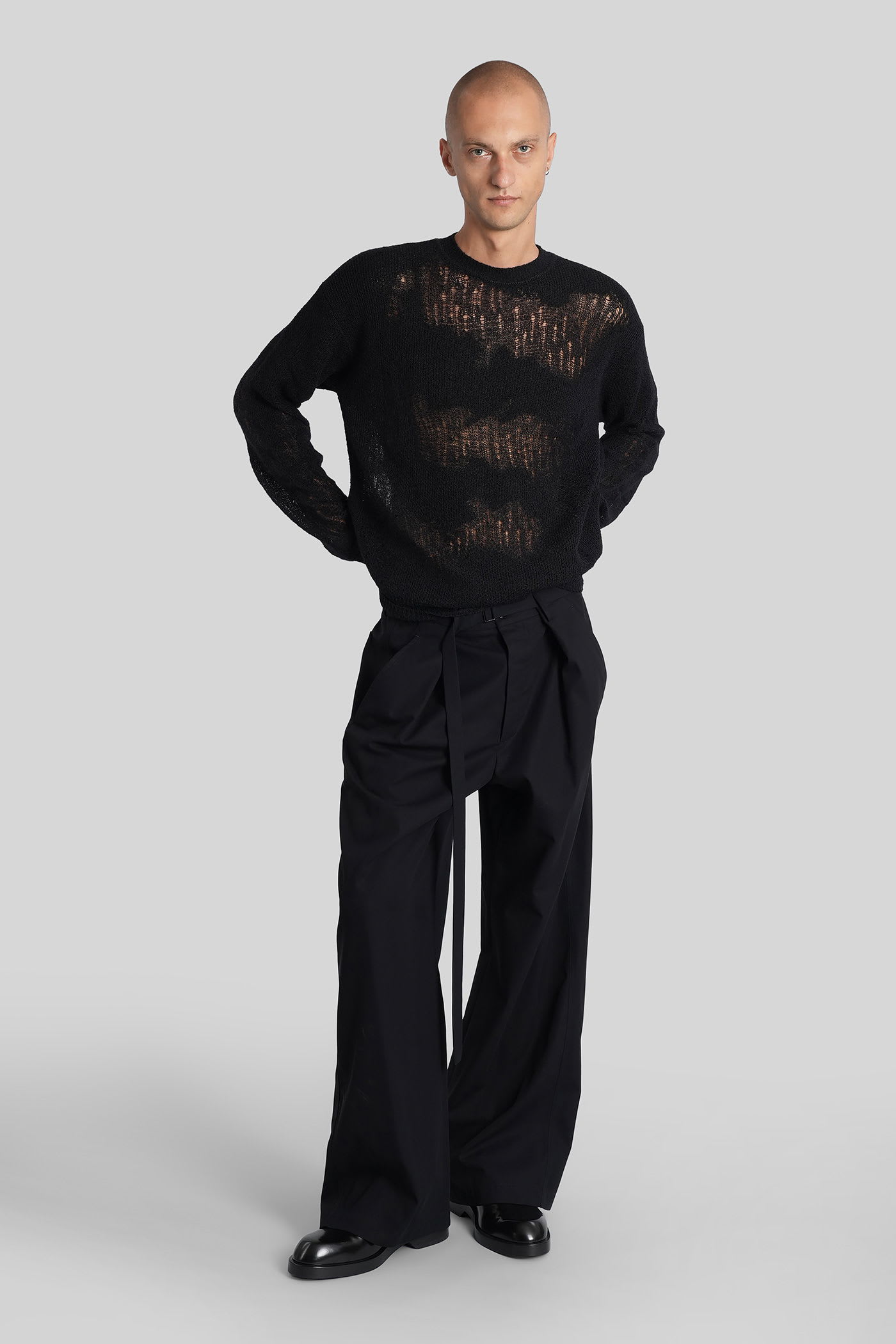 Ann Demeulemeester Norulf Pants In Black Cotton In Black