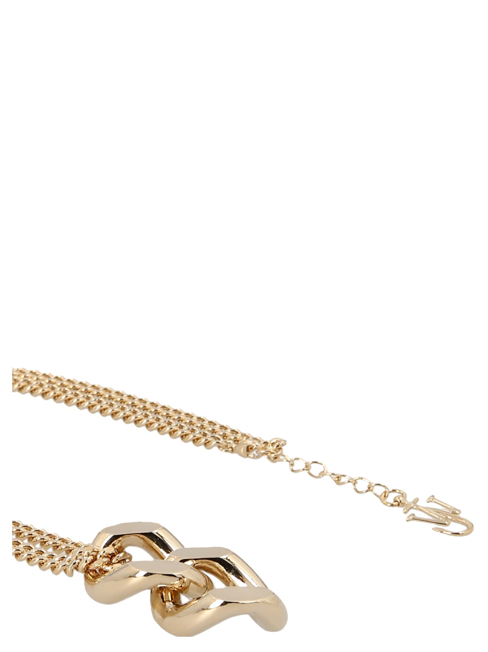 Shop Jw Anderson Chain Link Pendant Necklace In Gold