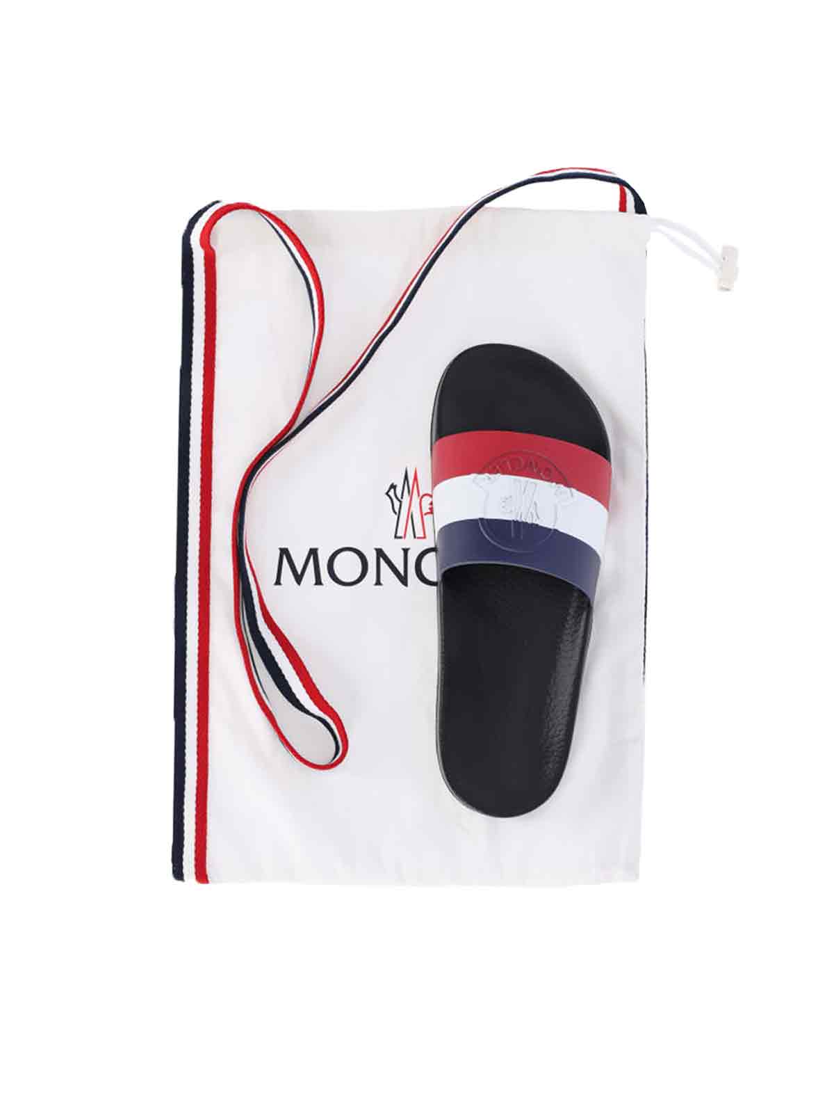 Moncler Black Rubber Basile Sliders