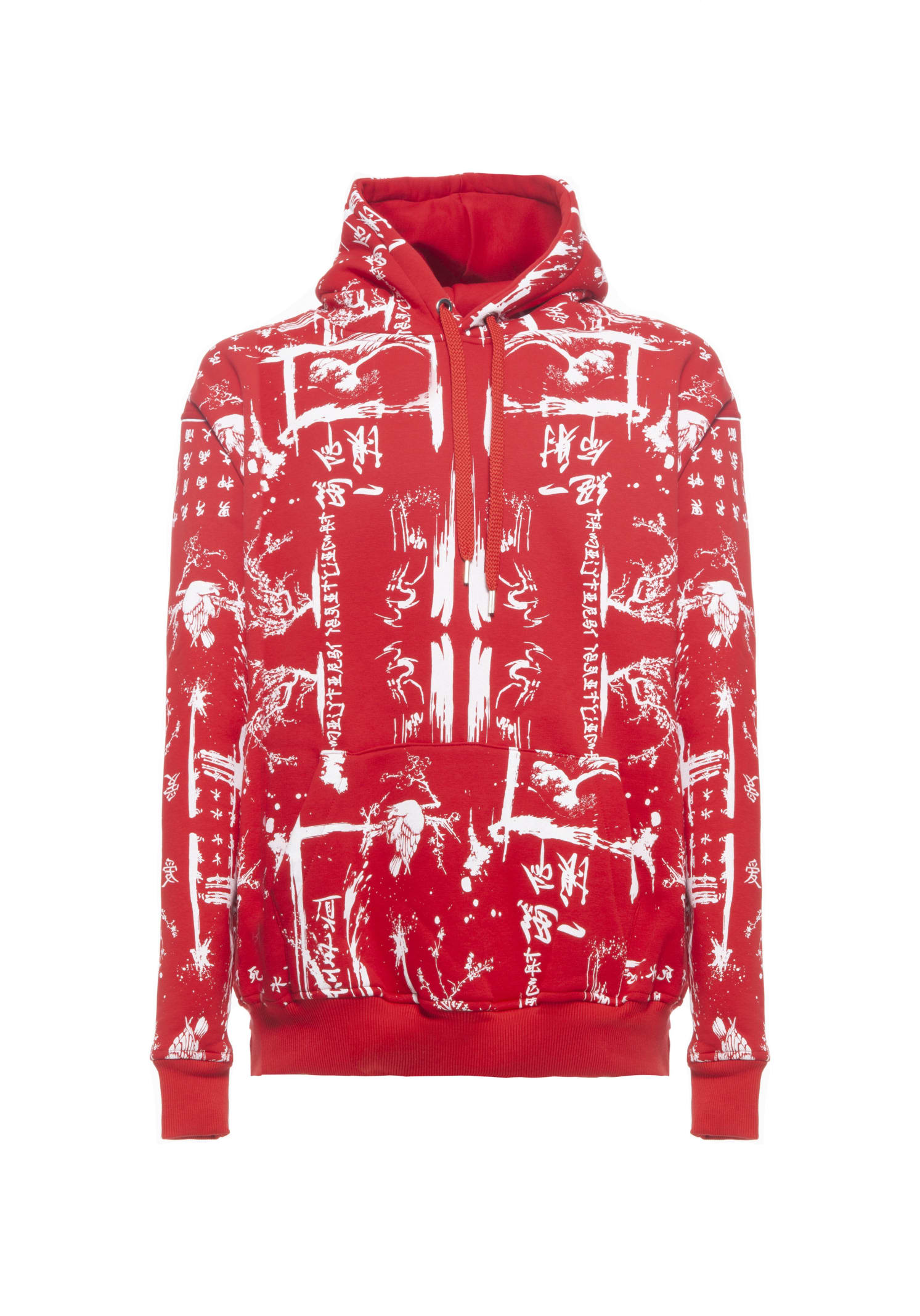 Family First Milano Hoodie Ideogram Red