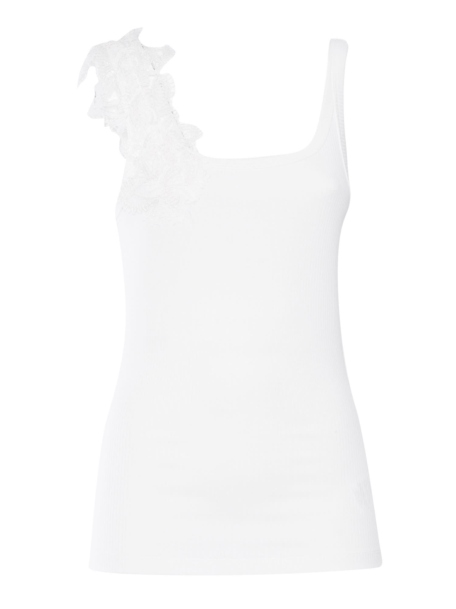 White Tank Top Woth Lace