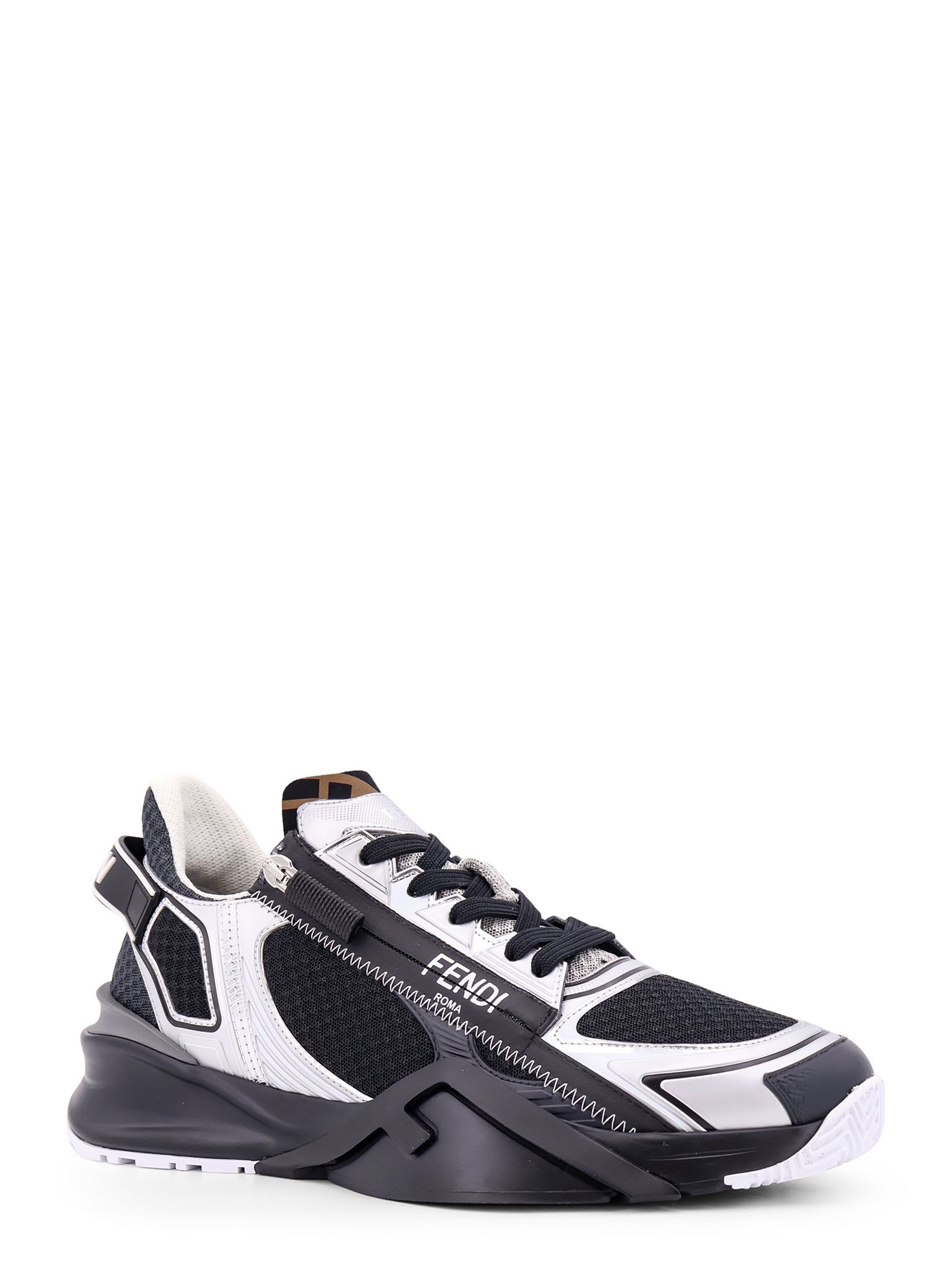 Shop Fendi Flow Sneakers In Grey