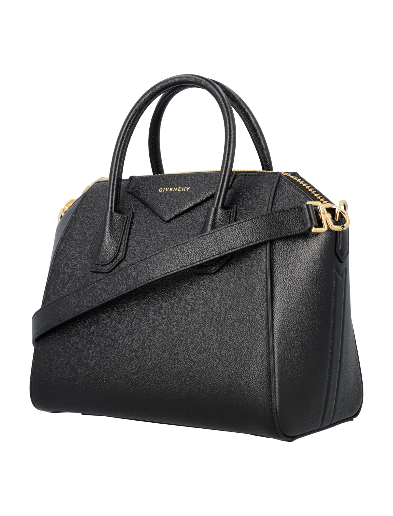 Shop Givenchy Antigona Small Bag In Black