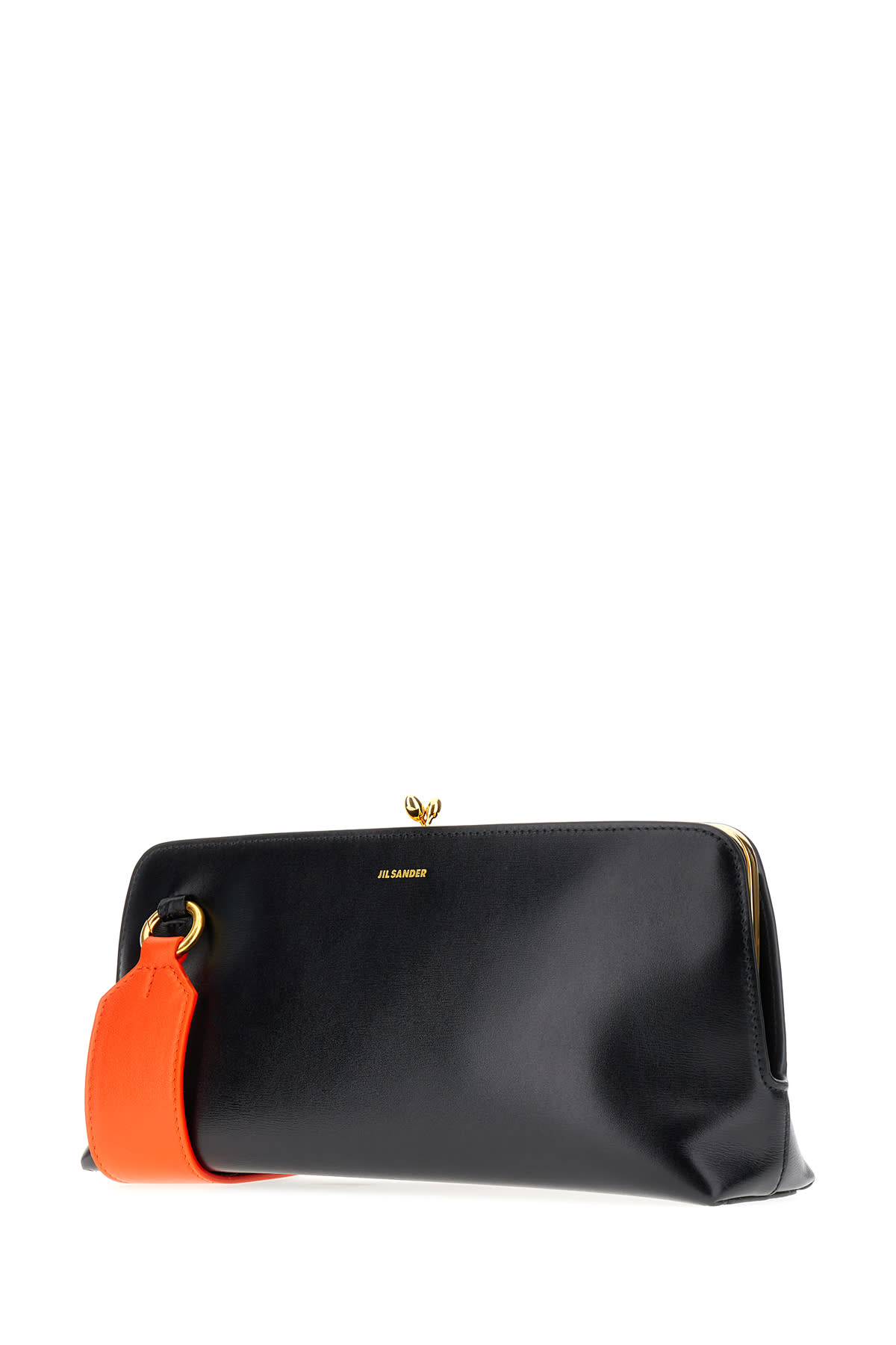 Shop Jil Sander Black Leather Small Goji Crossbody Bag In 001