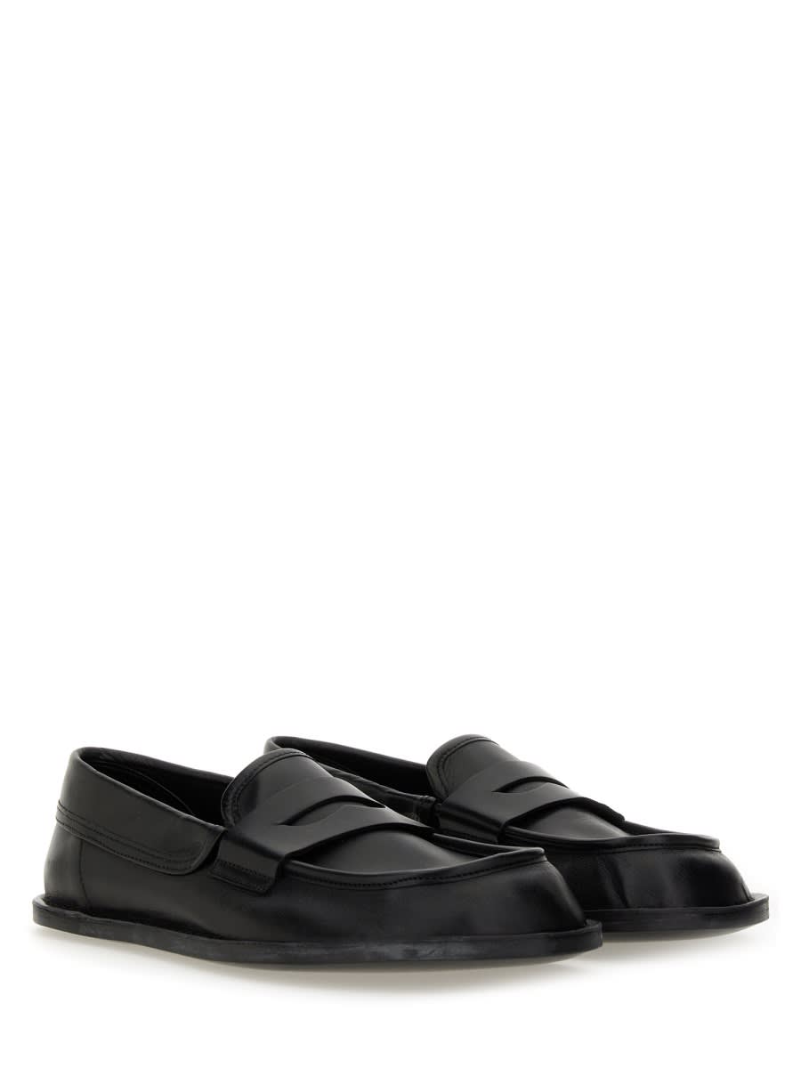 Moschino Desert Penny Strap Loafers In Black