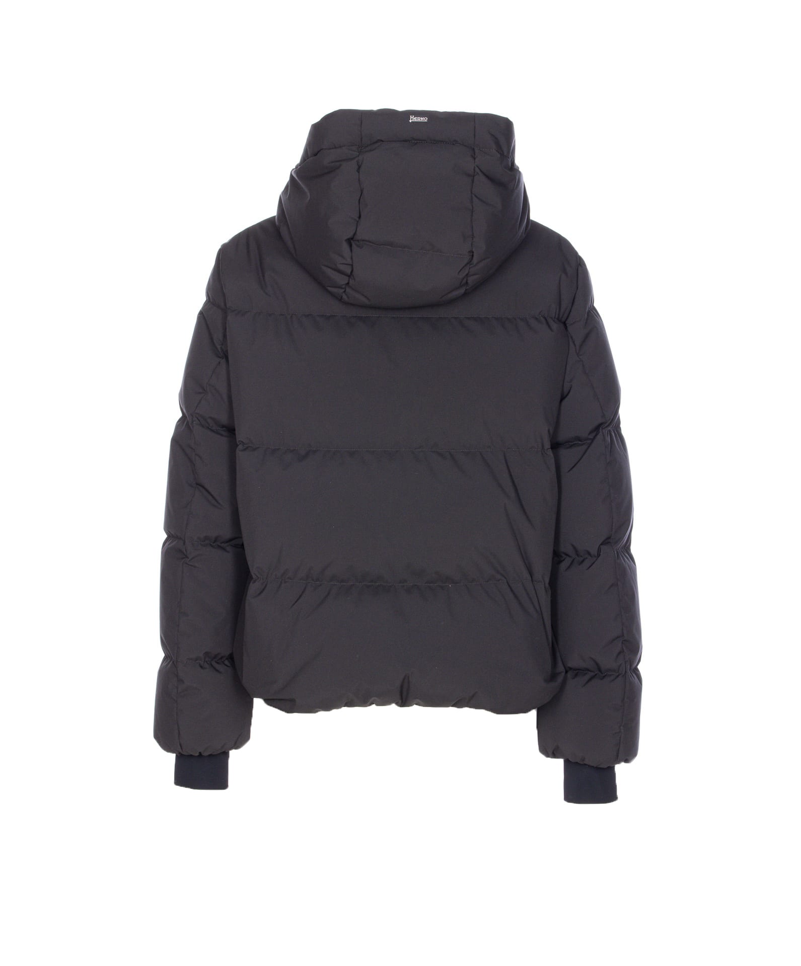 Herno Women Short 2 Layers Padded Down Jacket In Black