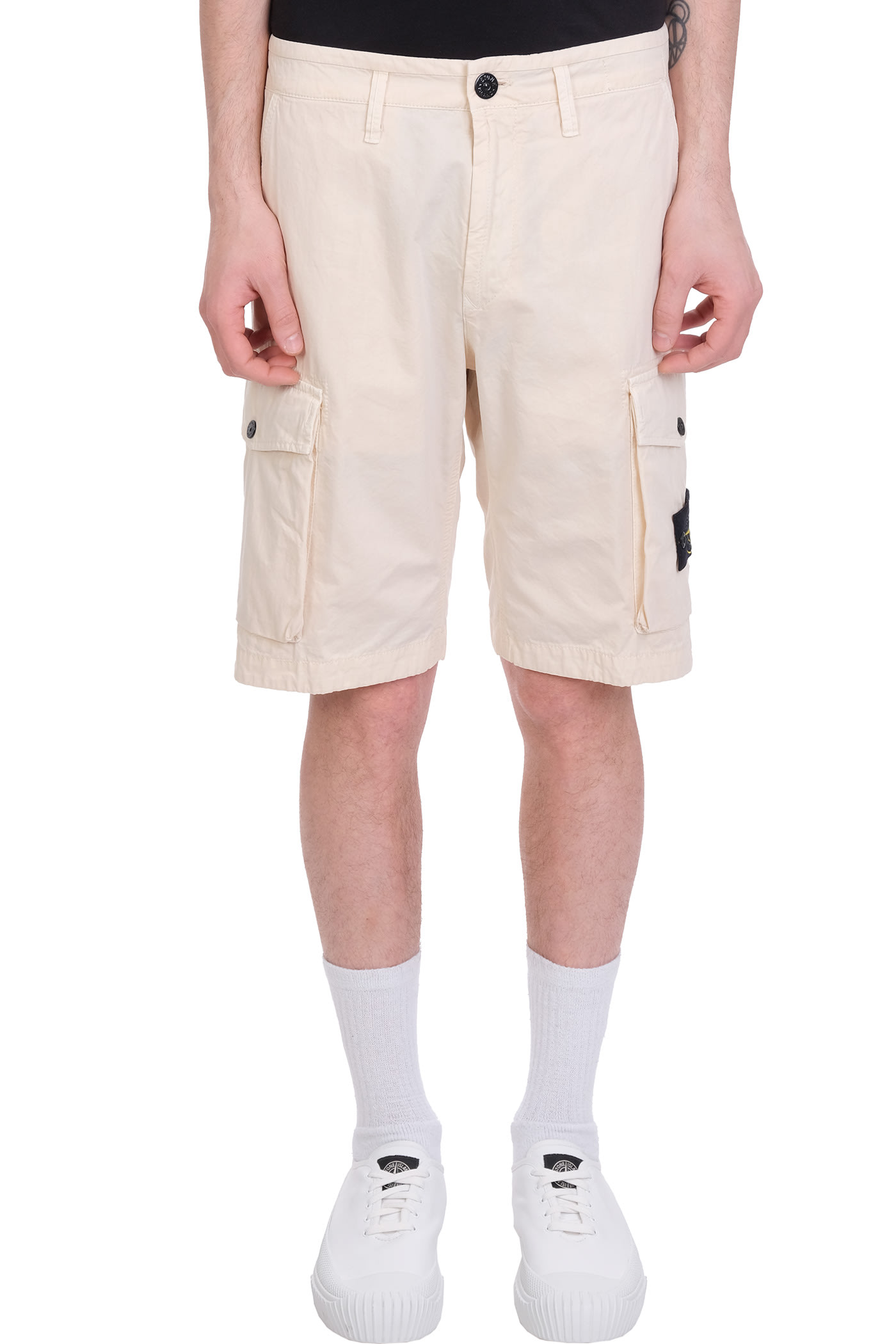 Stone Island Shorts In Beige Cotton