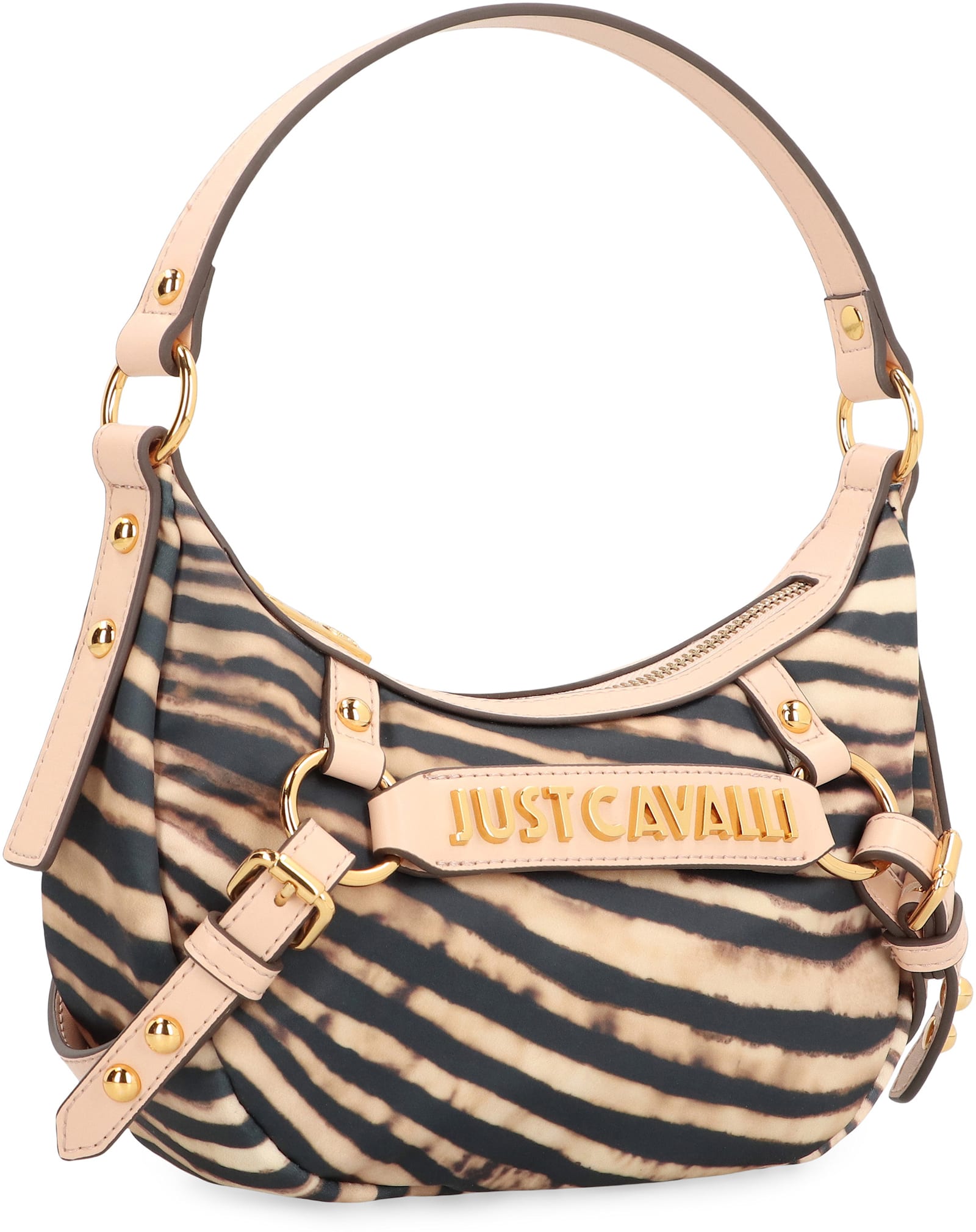Just Cavalli Printed Handbag In Brown