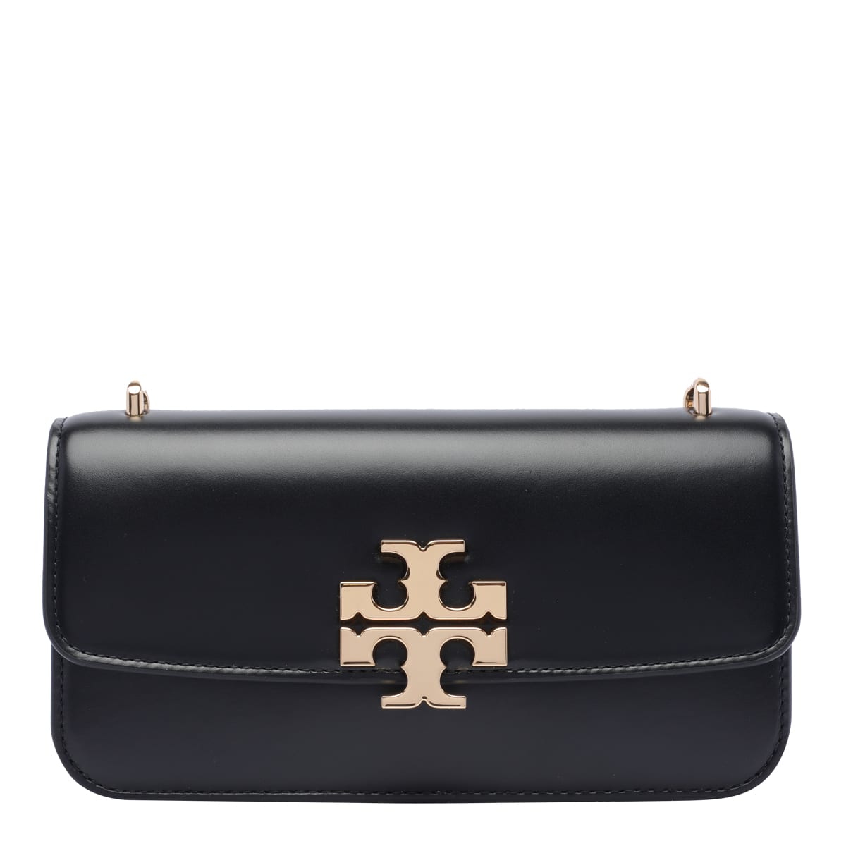 Shop Tory Burch Small Eleanor E/w Convertible Shoulder Bag In Nero