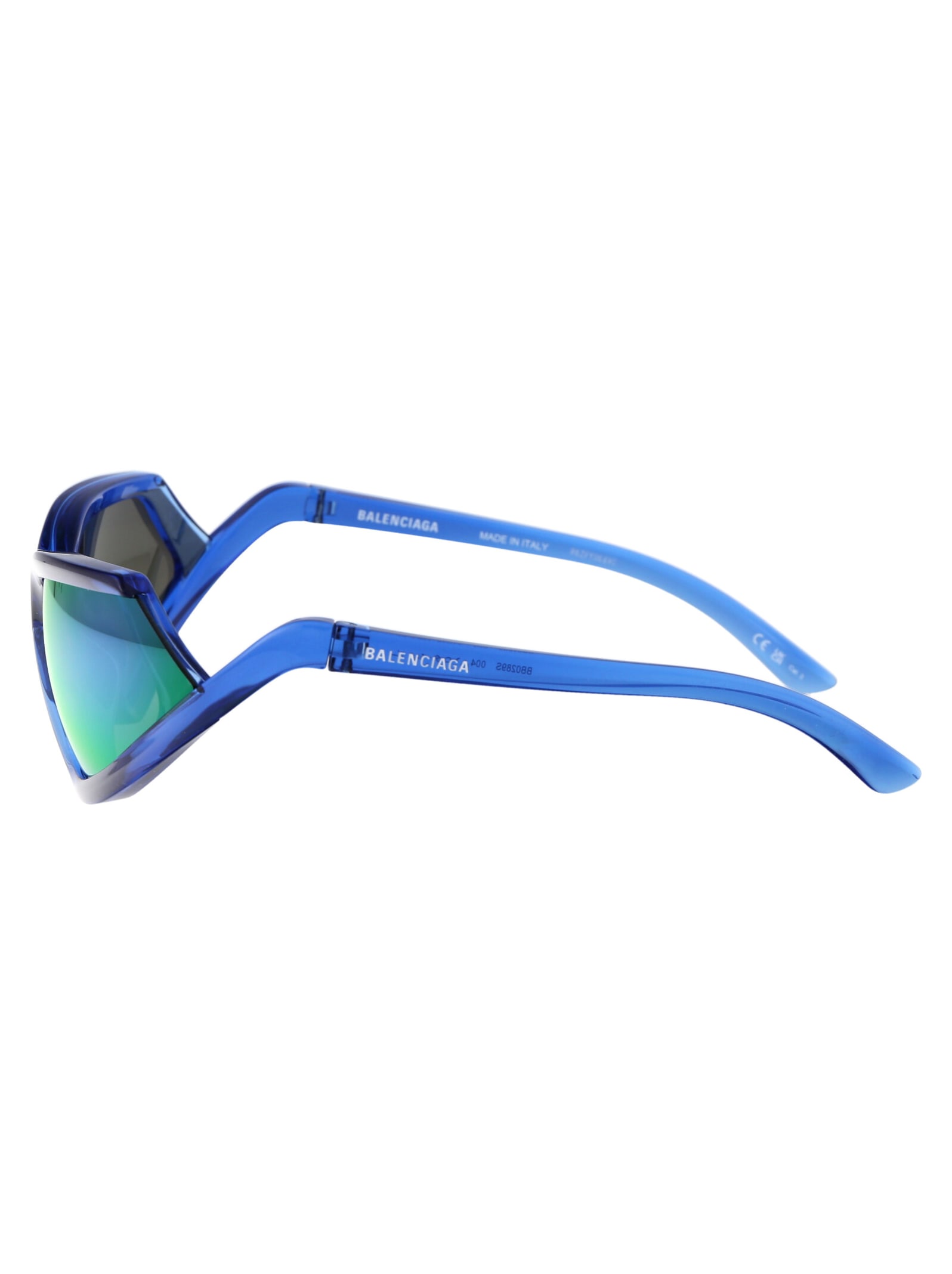 Shop Balenciaga Bb0289s Sunglasses In 004 Blue Blue Violet