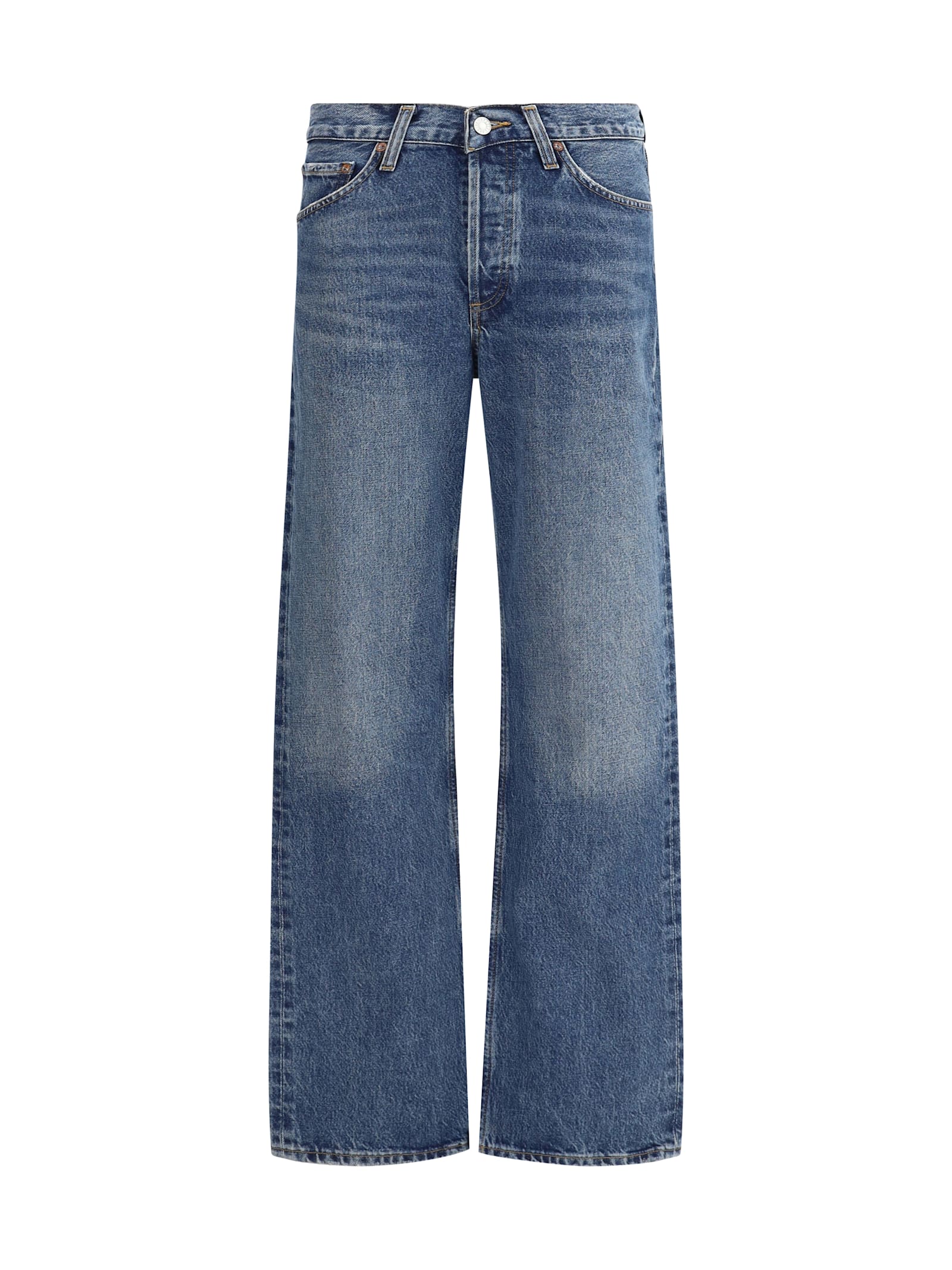 Agolde Kelly Jeans Comfortable V-front In Blue