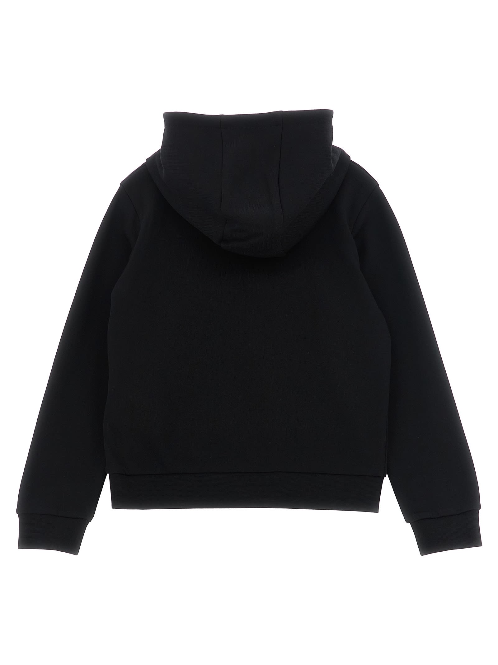 Moncler Logo Embroidery Hoodie In Black