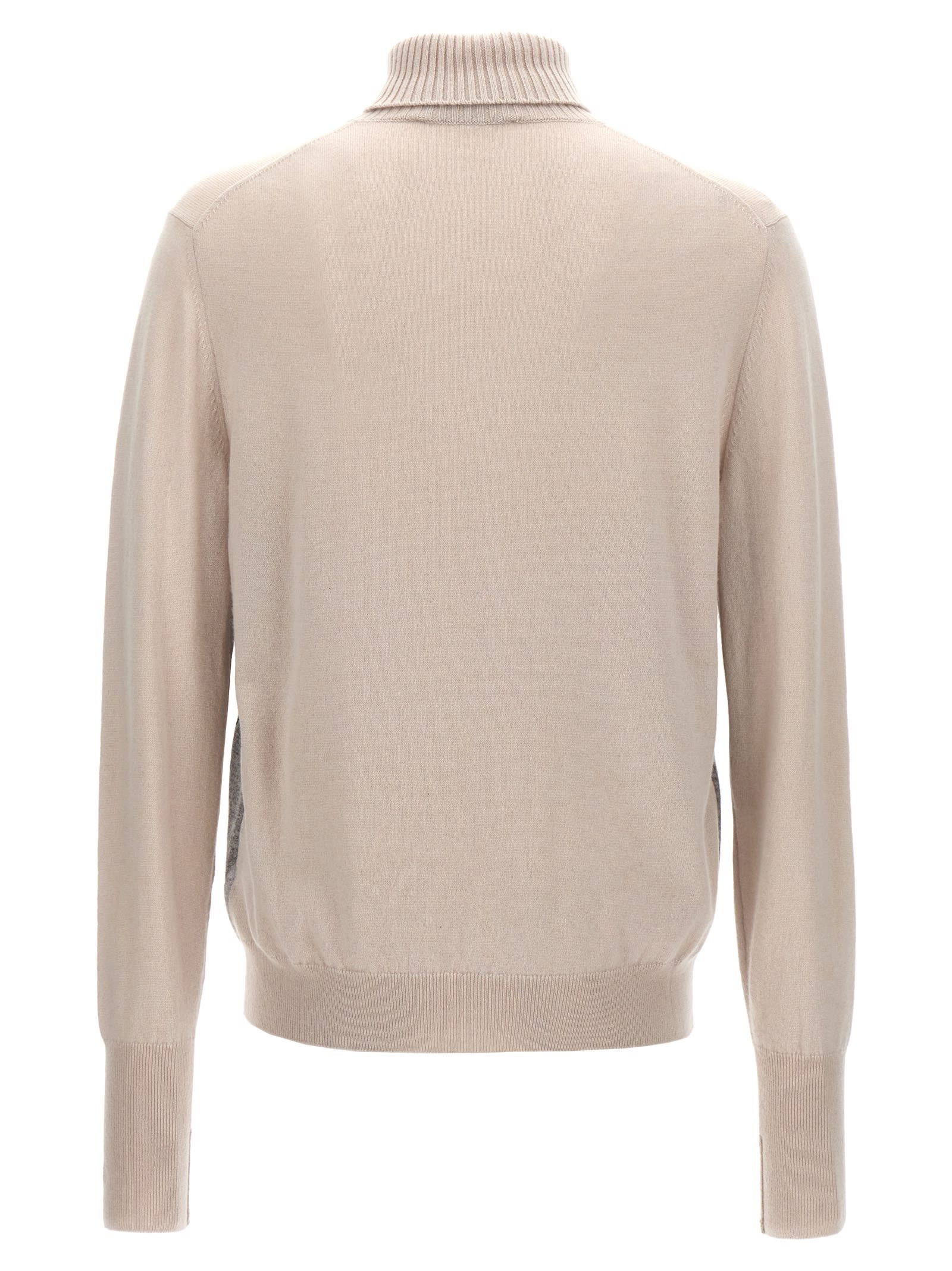 Shop Ballantyne Argyle Turtleneck Sweater In White