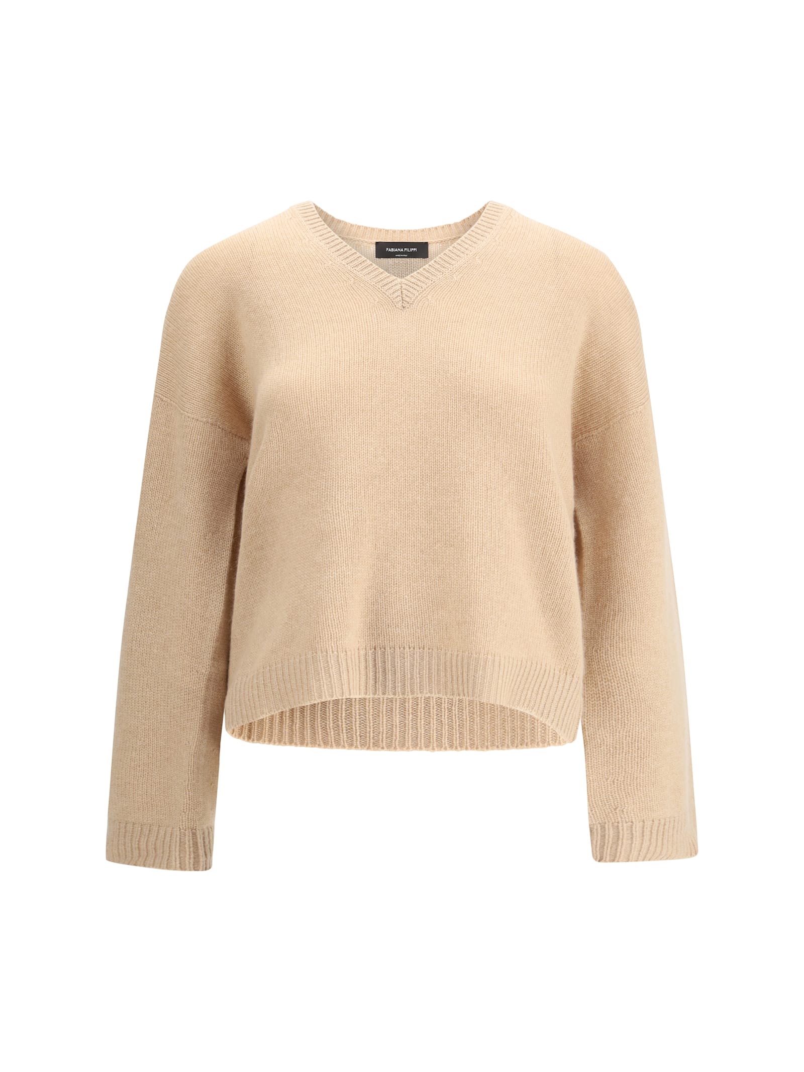 Fabiana Filippi Long Sleeve Sweater In Neutral