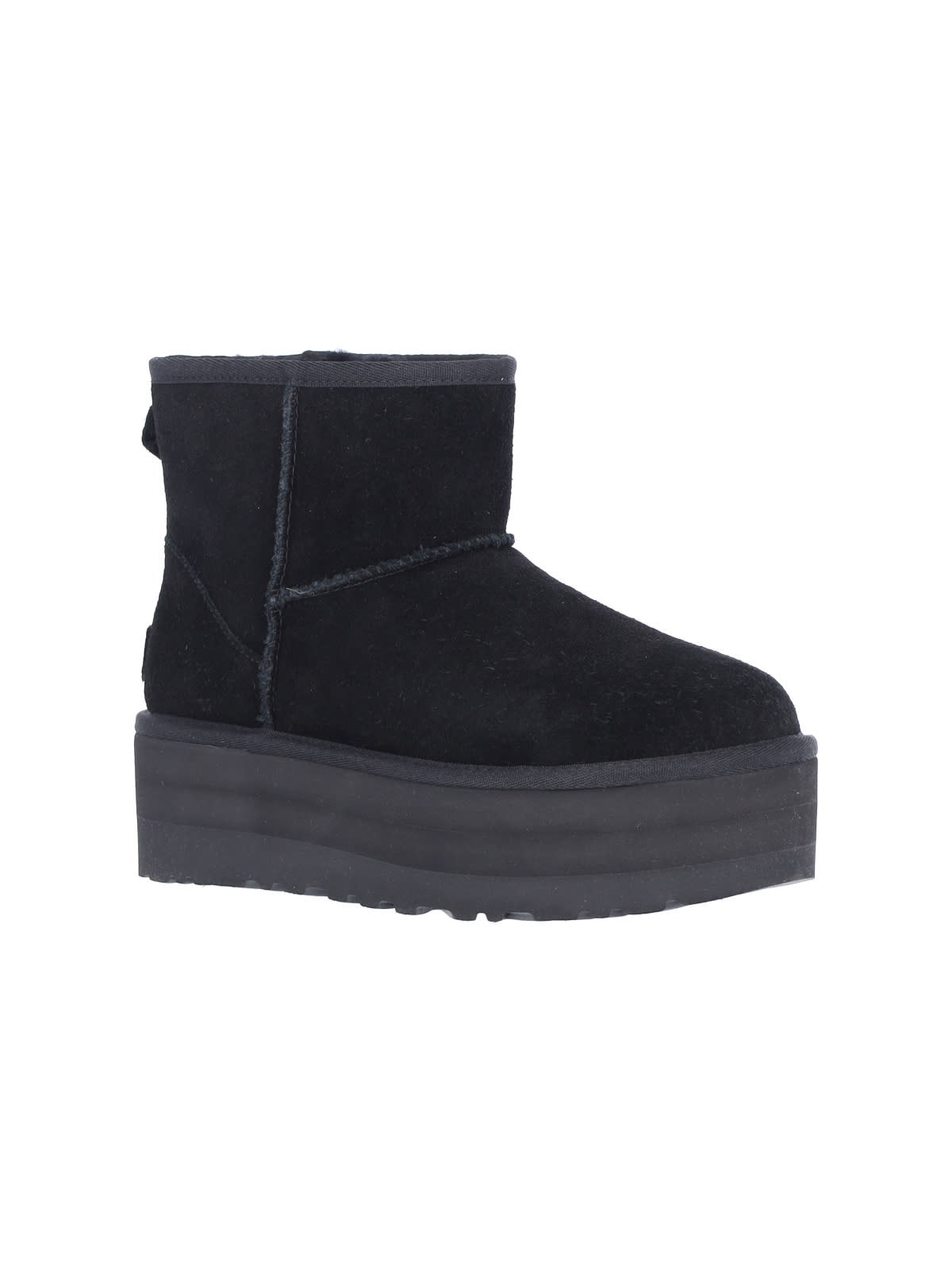 Shop Ugg Plateau Classic Mini Boots In Nero