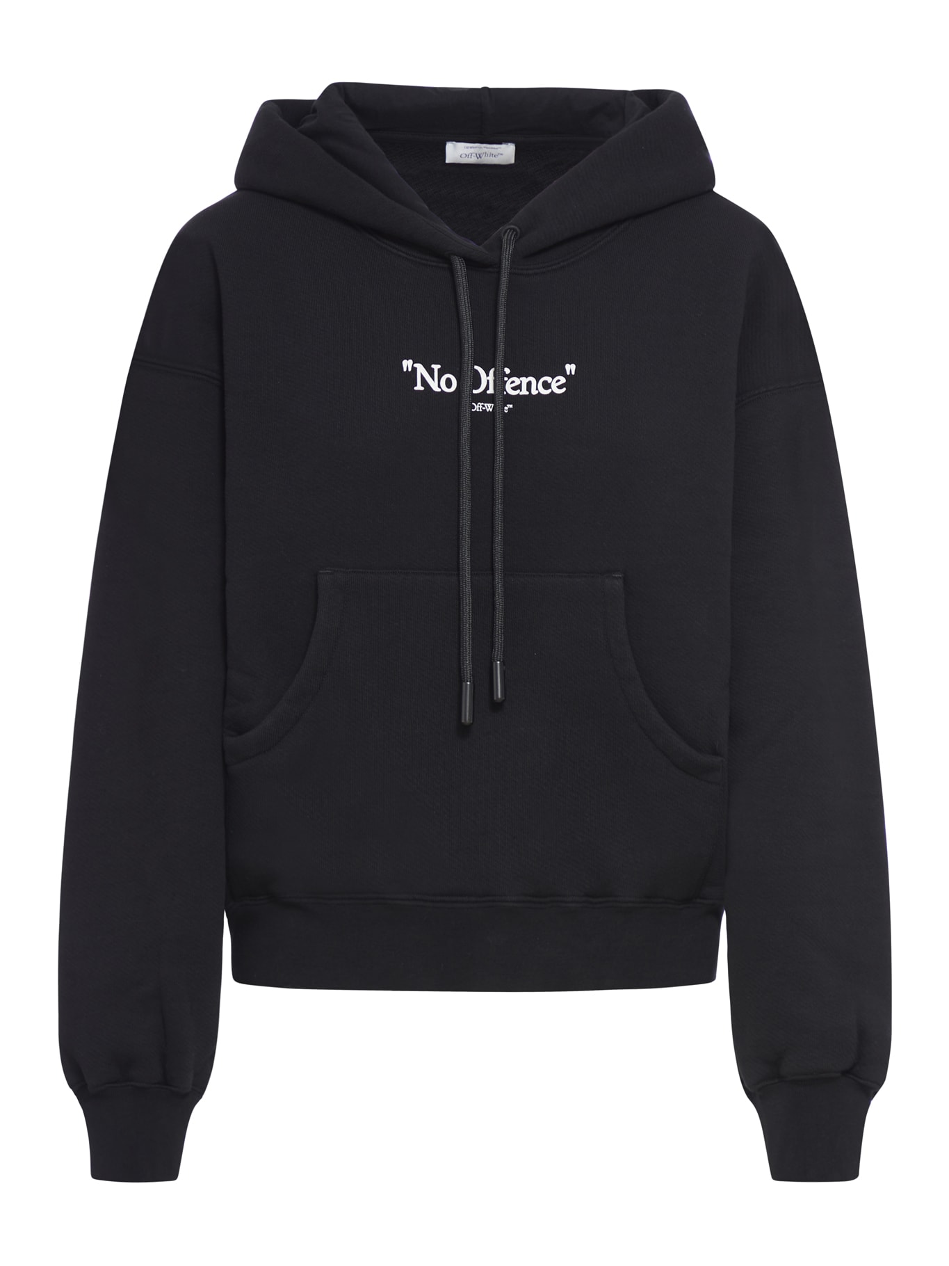 OFF-WHITE NO OFFENCE OVER HOODIE BLACK WHITE