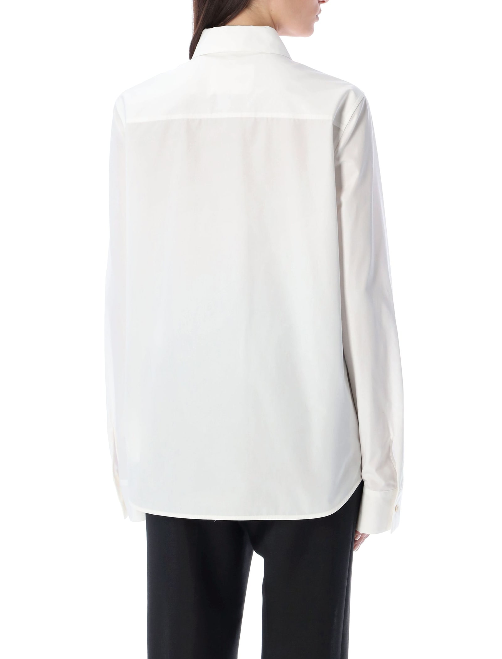 Shop Jil Sander Cotton Poplin Shirt