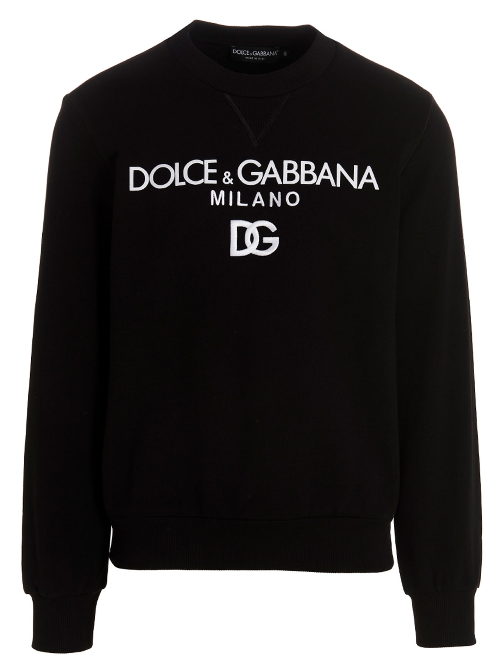 Shop Dolce & Gabbana Dg Essential Sweatshirt In White/black