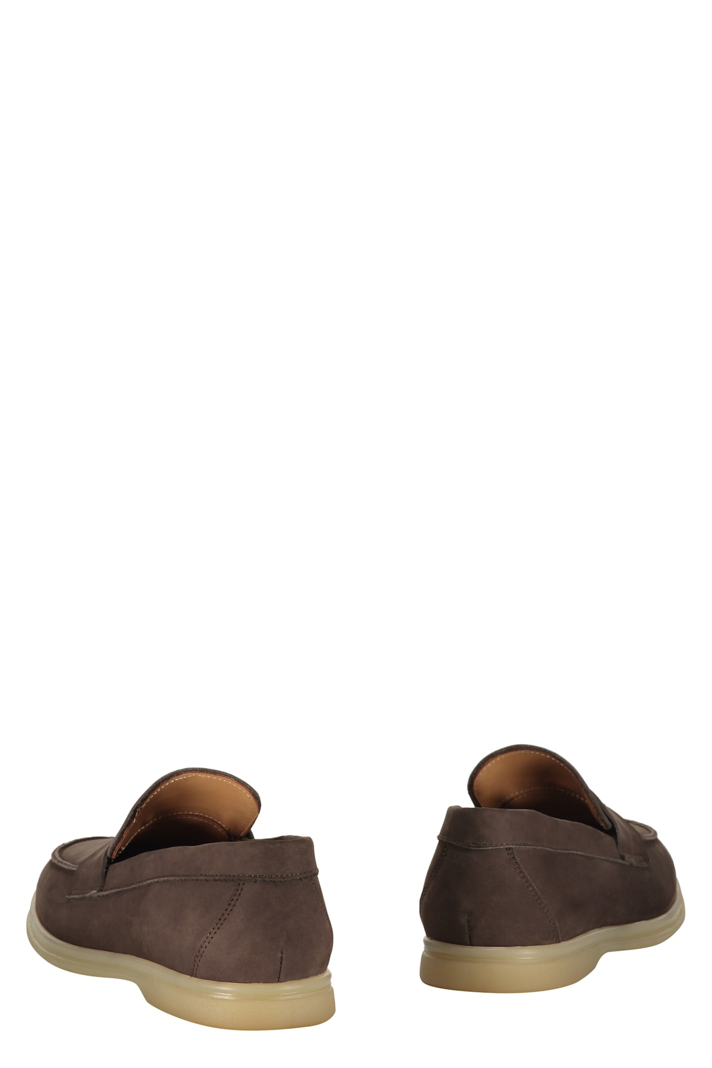 Bruno Magli Leather Loafers In Brown