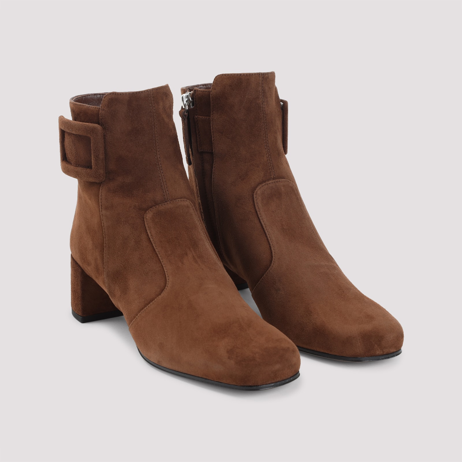 Roger Vivier Tres Vivier Polly 45 Boots In Brown