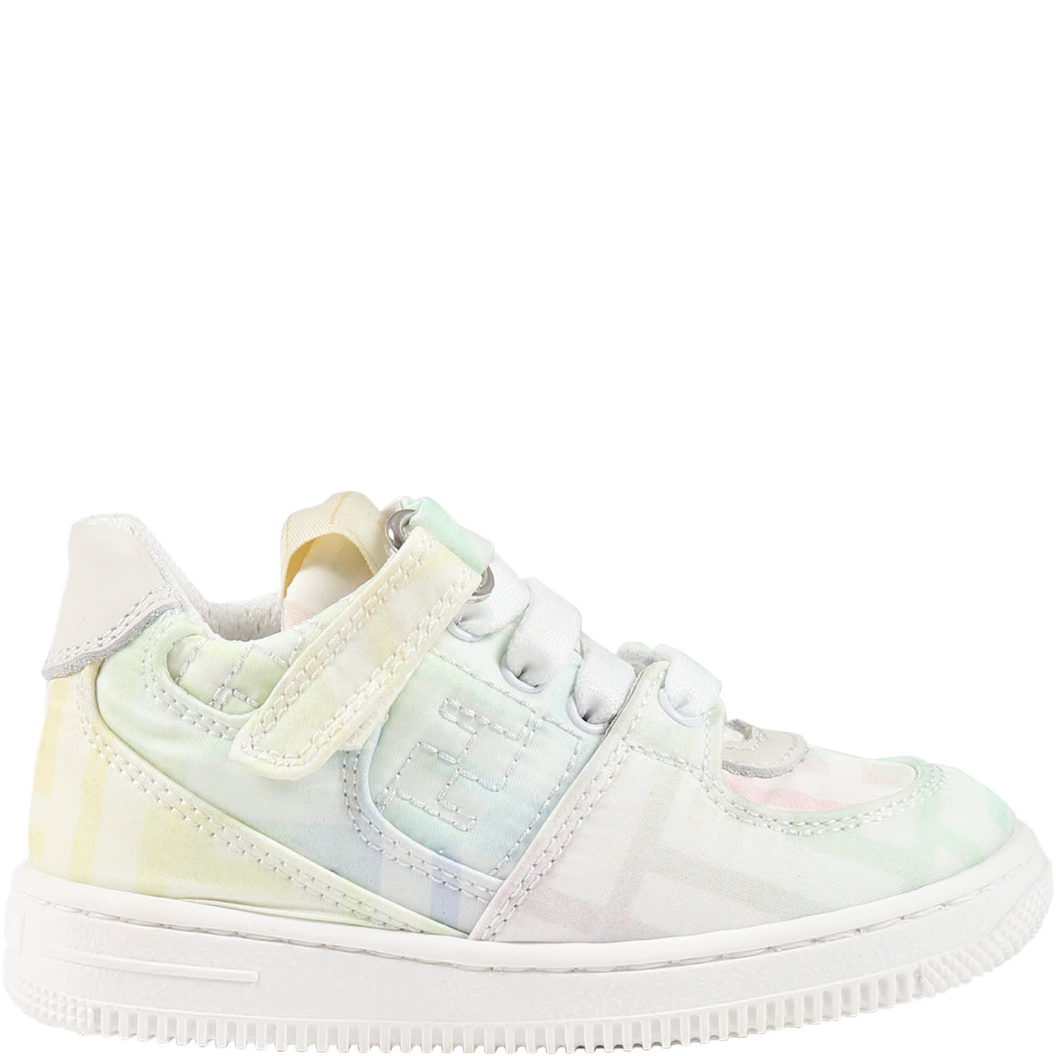 Fendi Multicolor Sneakers For Baby Girl With Double Ff