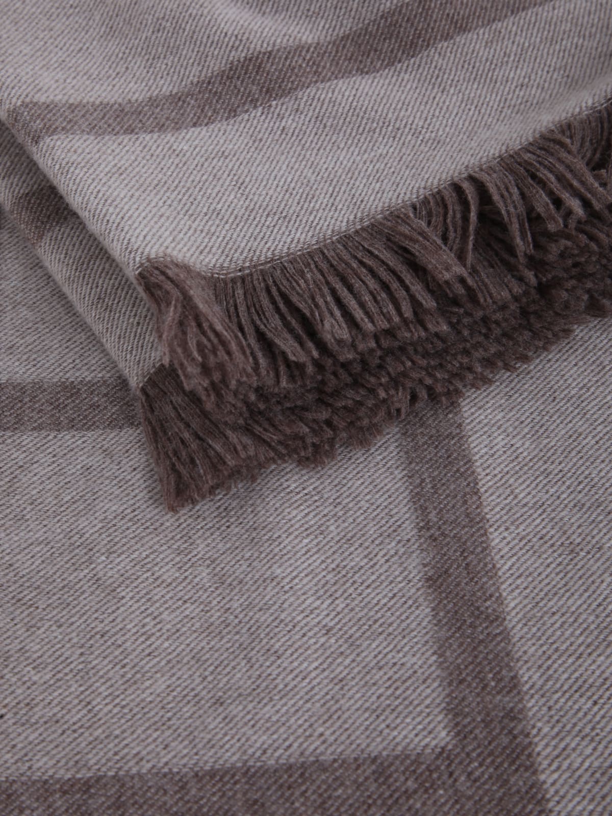 Monogram wool cashmere scarf tobacco – TOTEME