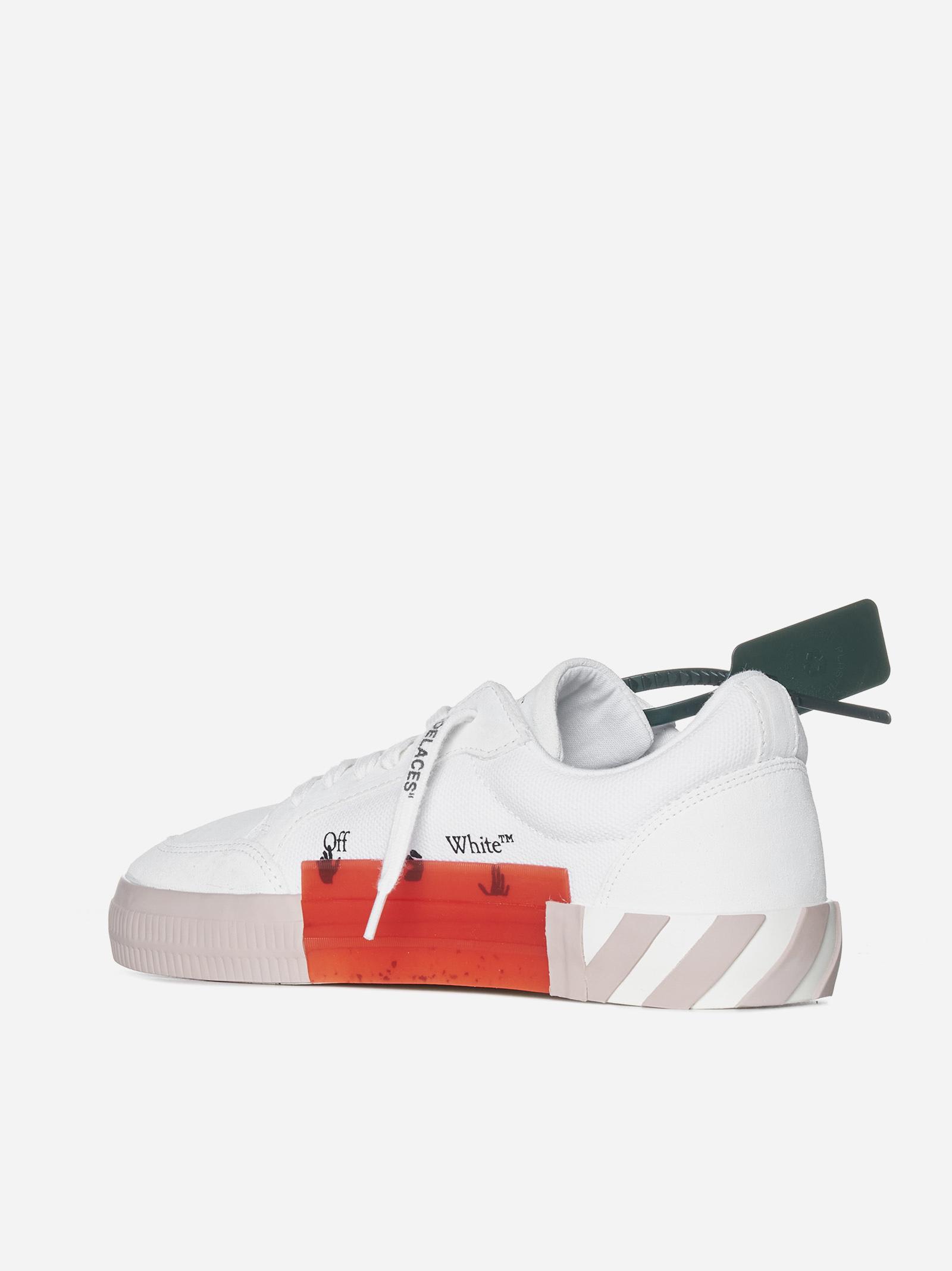 Shop Off-white Low Vulcanized Canvas Sneakers In Bianco/rosa
