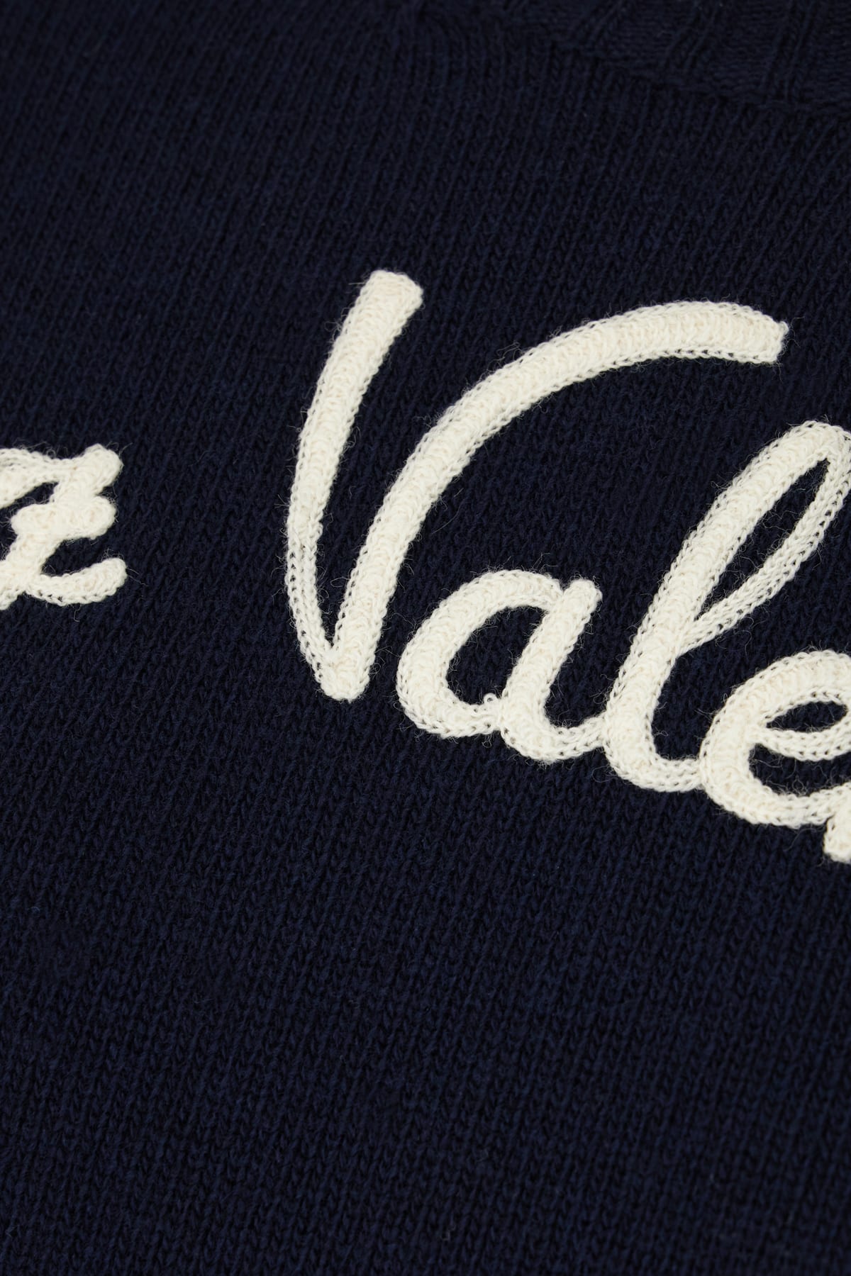 Valentino Logo-embroidered Wool Sweater In Indaco
