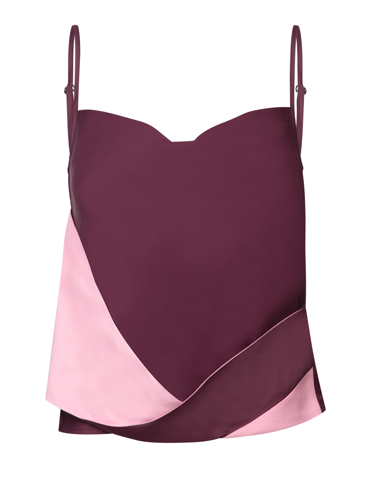 Shop Jw Anderson Twisted Plum And Pink Viscose Top In Purple