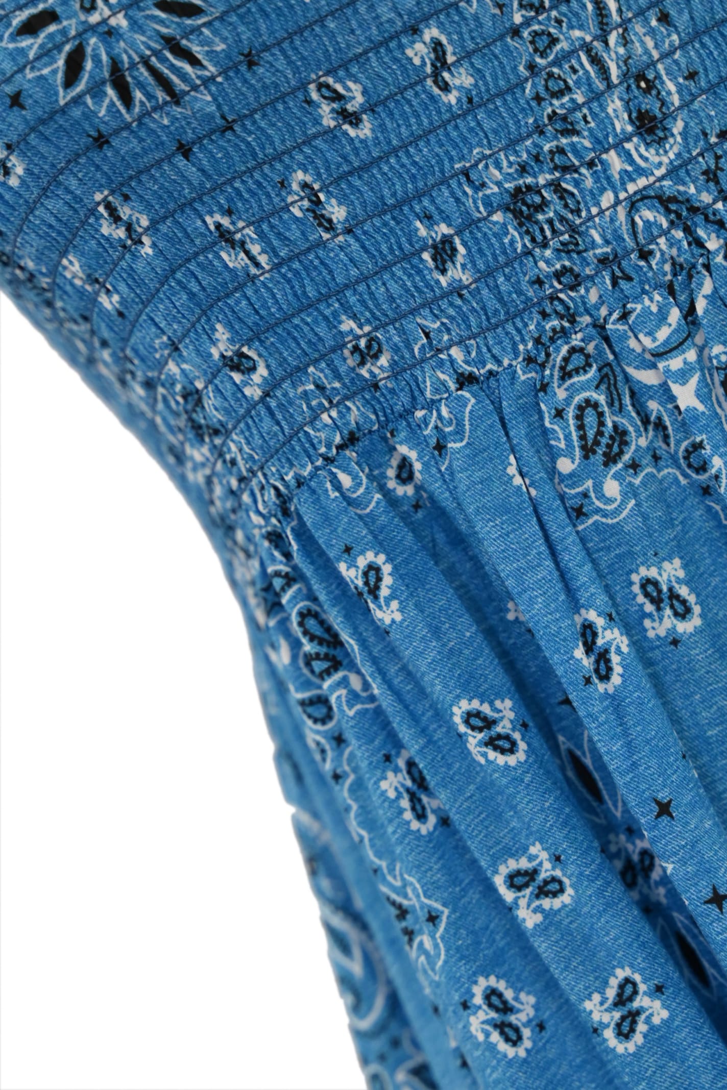 Shop Mc2 Saint Barth Jemma Bandana Dress In Cotton In Blu