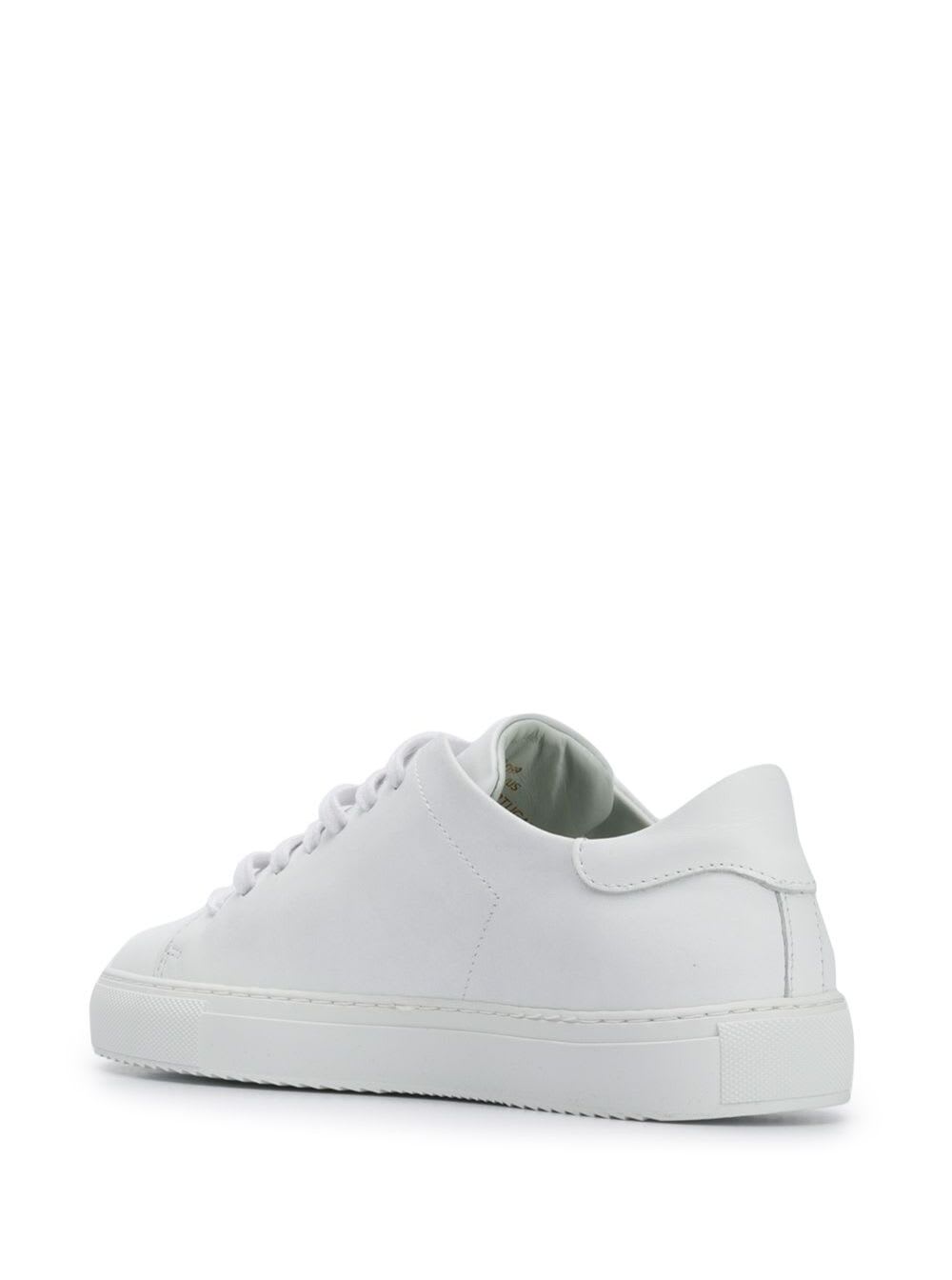 Shop Axel Arigato Clean 90 White Sneakers With Printed Logo In Leather Woman