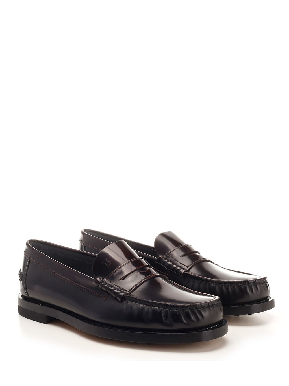 Shop Tod's Classic Loafer In Brown