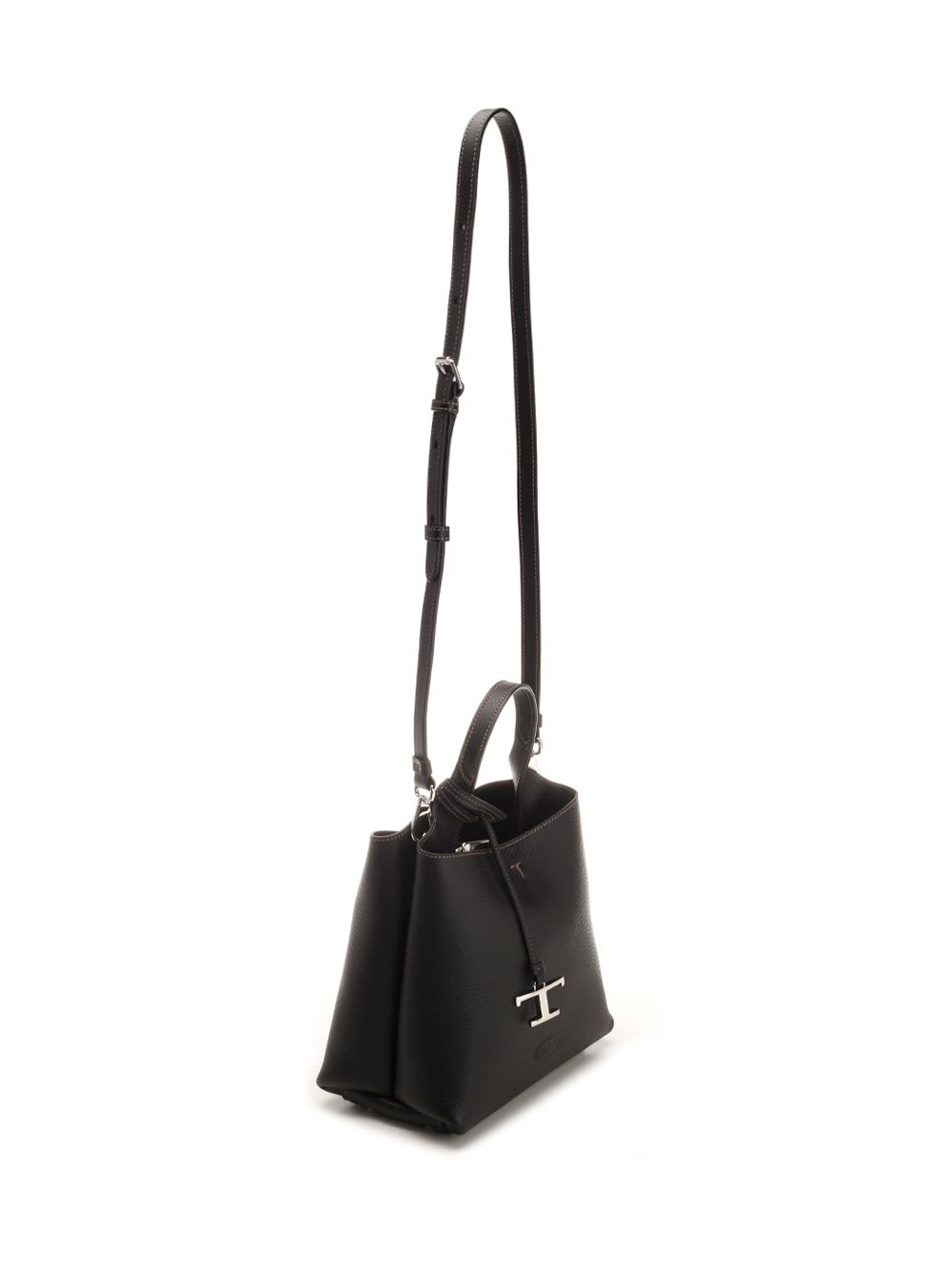 Shop Tod's T Timeless Mini Handbag In Black