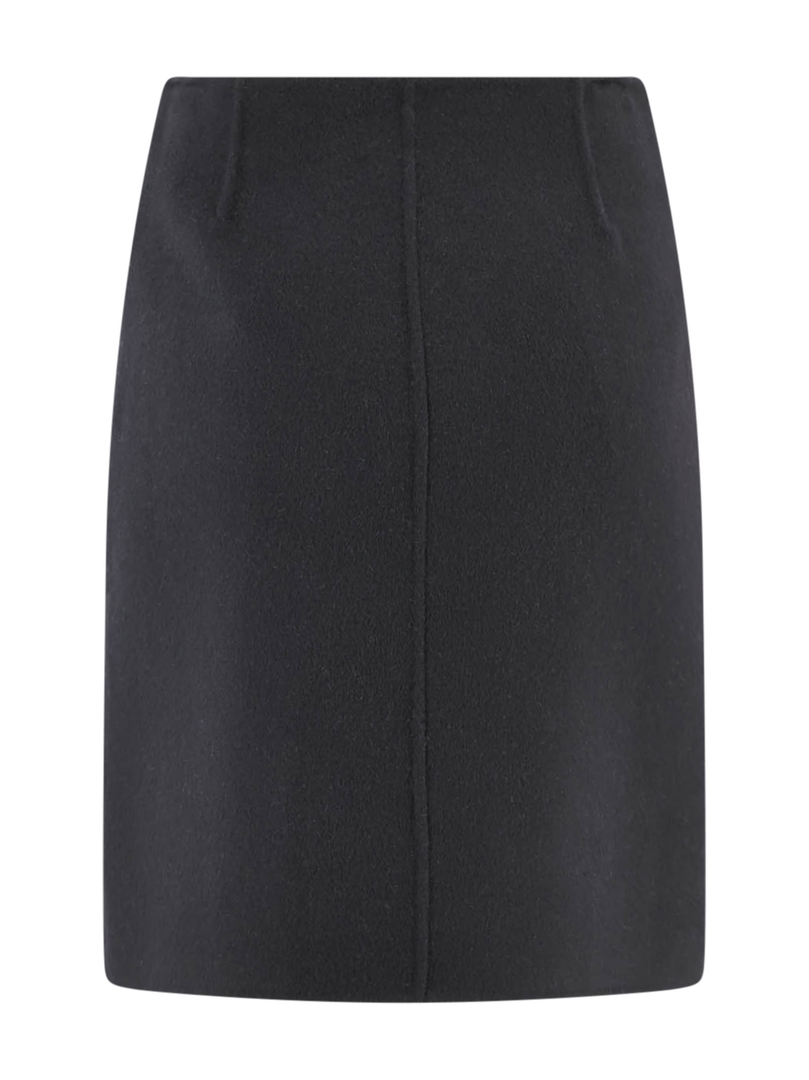 P.a.r.o.s.h Wool Skirt In Black