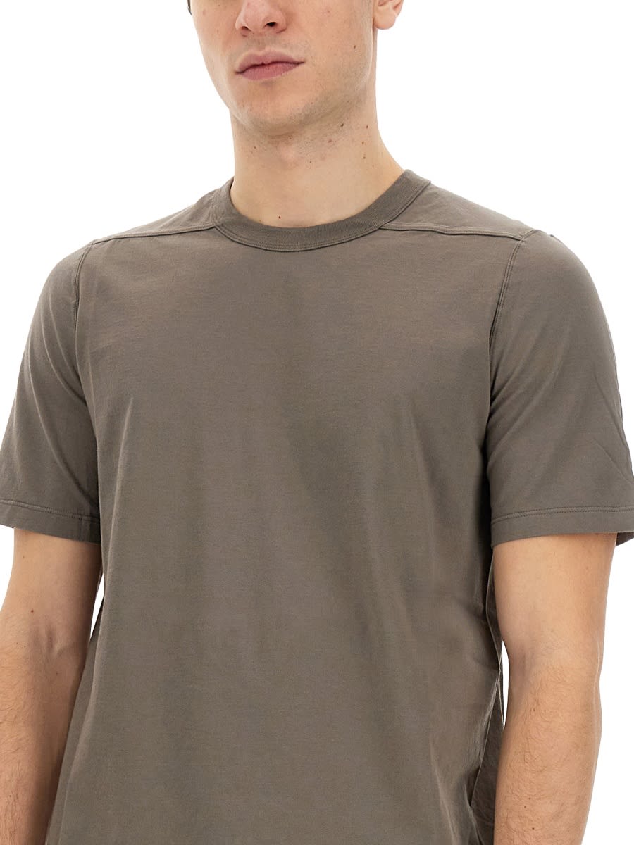 Shop Rick Owens Cotton T-shirt In Dust