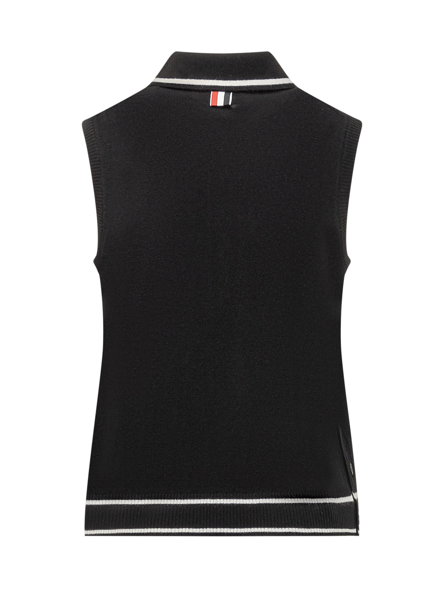 Shop Thom Browne Polo Shirt With Rose And Hector Logo In Black