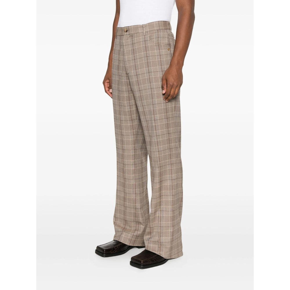 Amiri Checked Trousers In Neutral