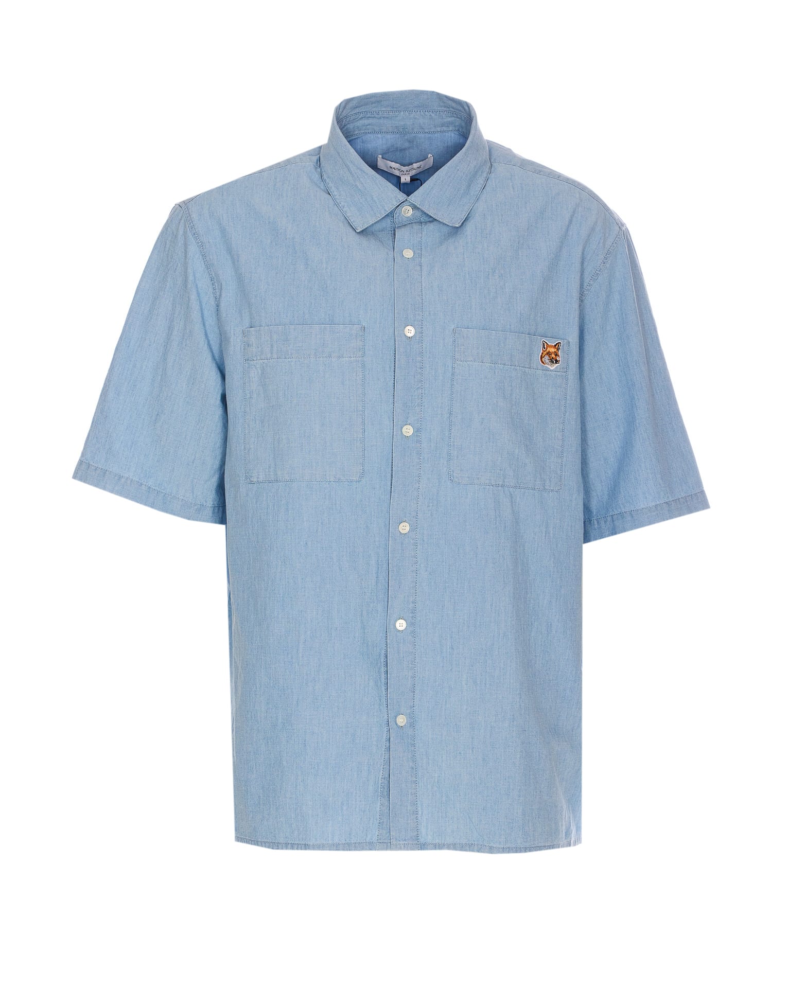 Maison Kitsuné Fox Head Patch Relaxed Shirt