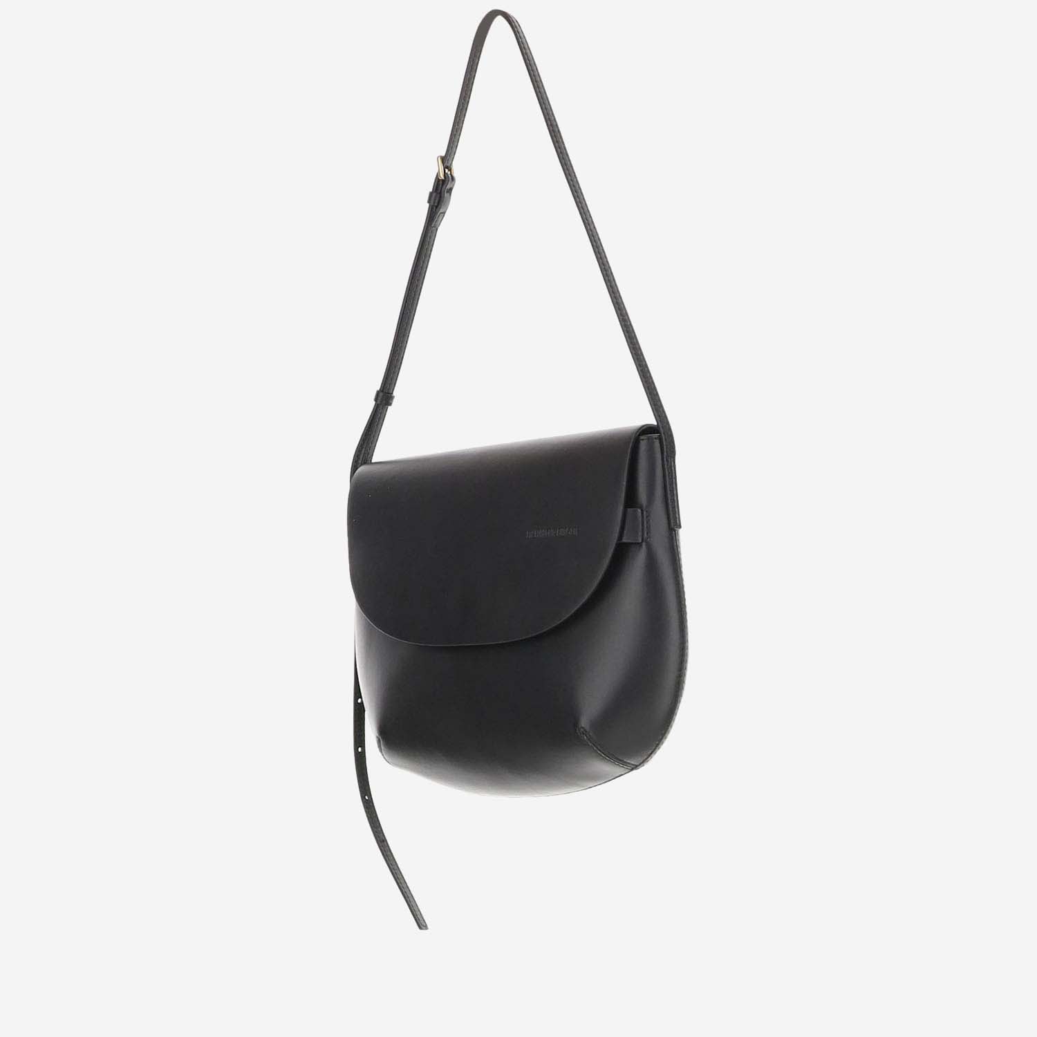 Shop By Malene Birger Maellon Leather Shoulder Bag In Black