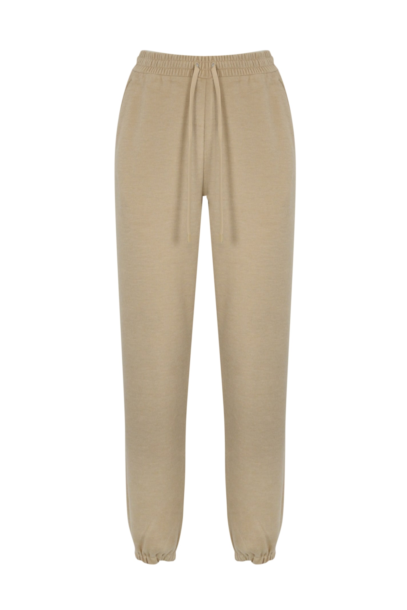 Weekend Max Mara Elis Drawstring Jersey Trousers In Beige