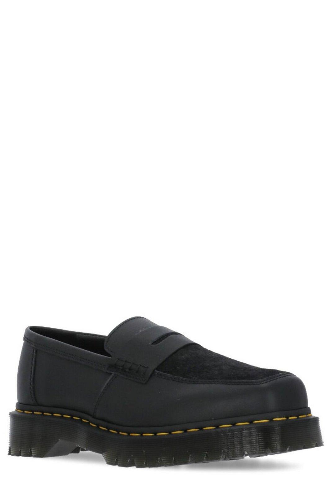 Shop Dr. Martens' Square-toe Slip-on Loafers In Black