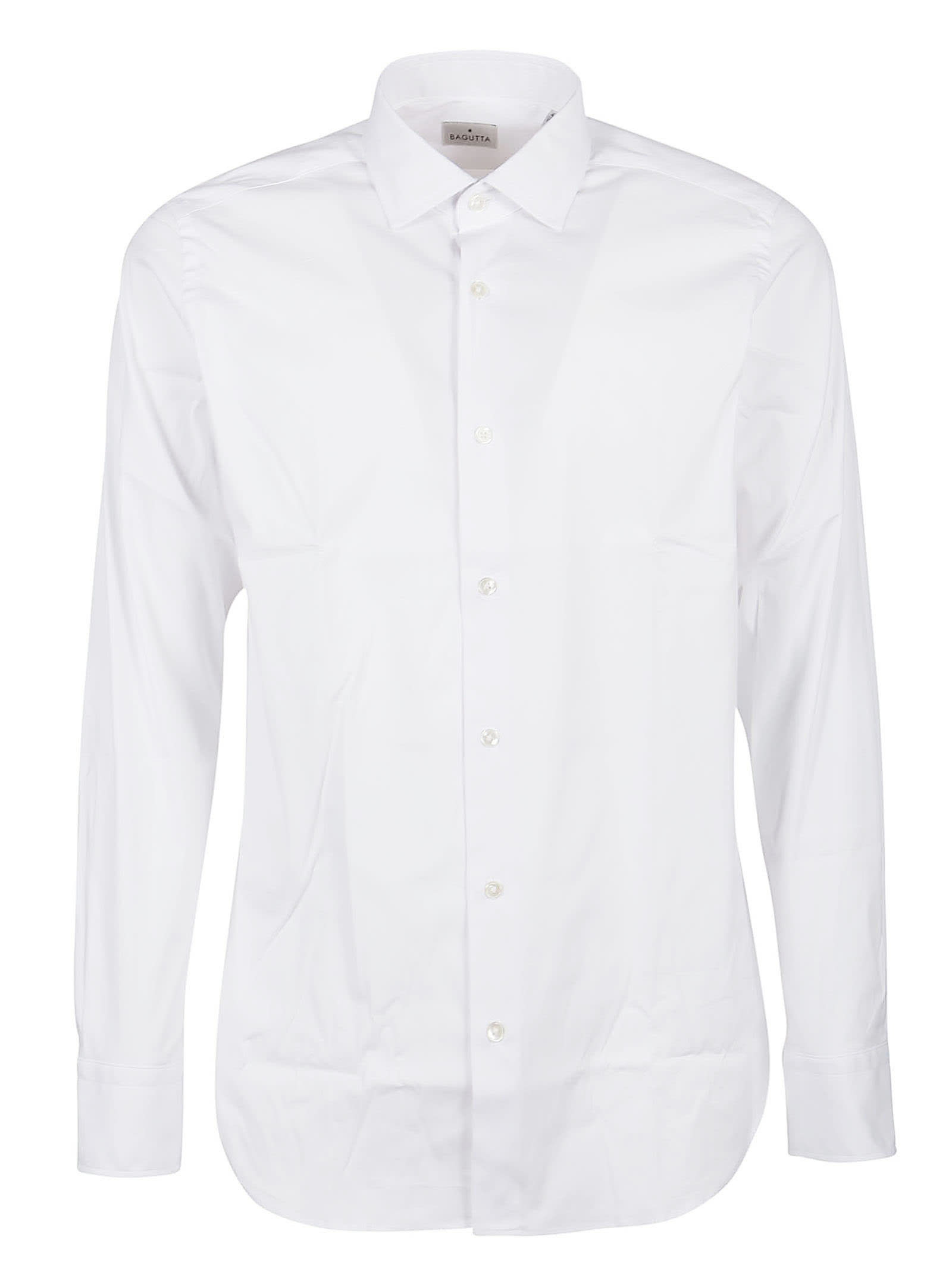 Shop Bagutta Long Sleeve Shirt In Bianco