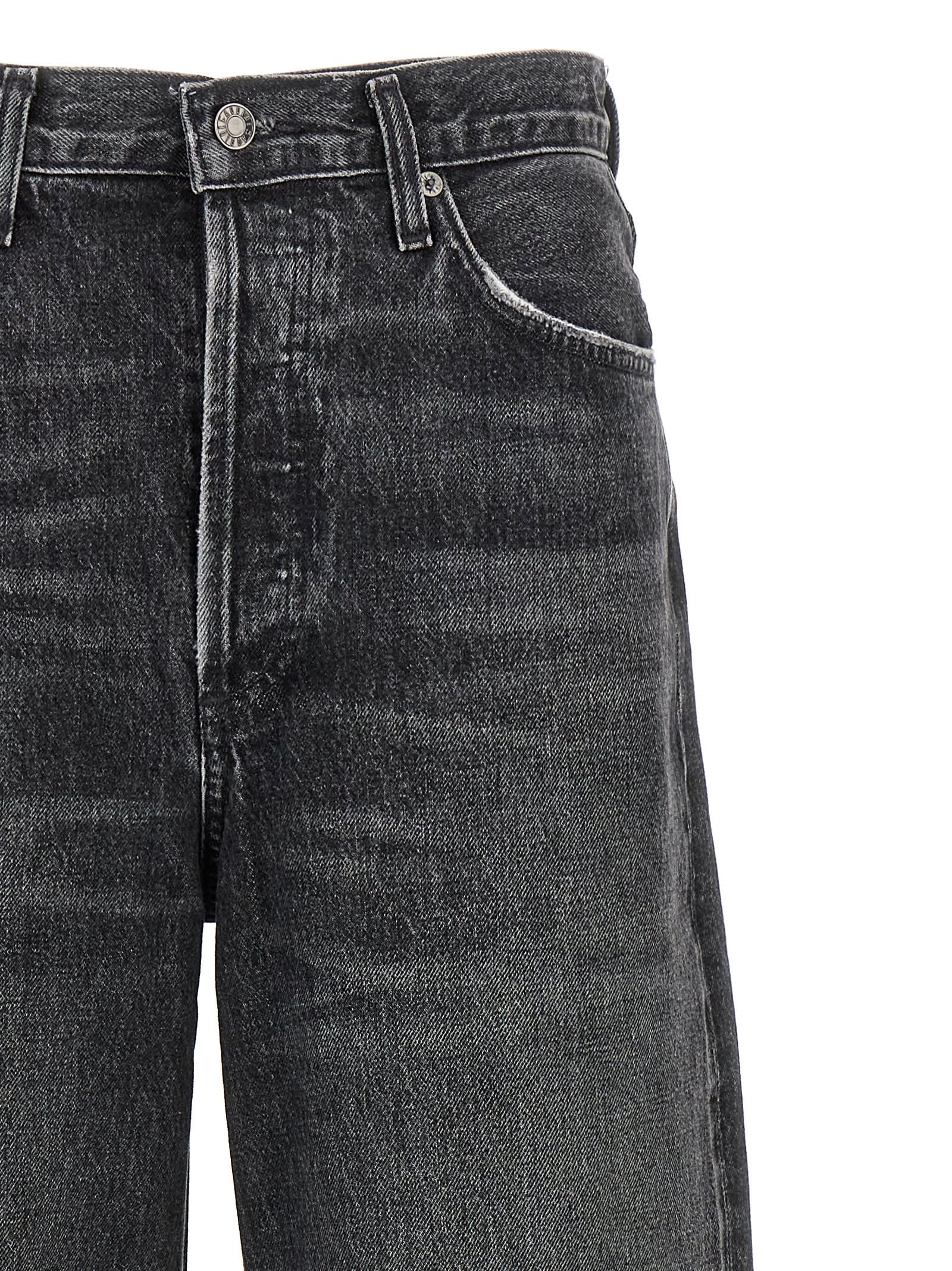 Shop Agolde Dame Jeans In Marble Black