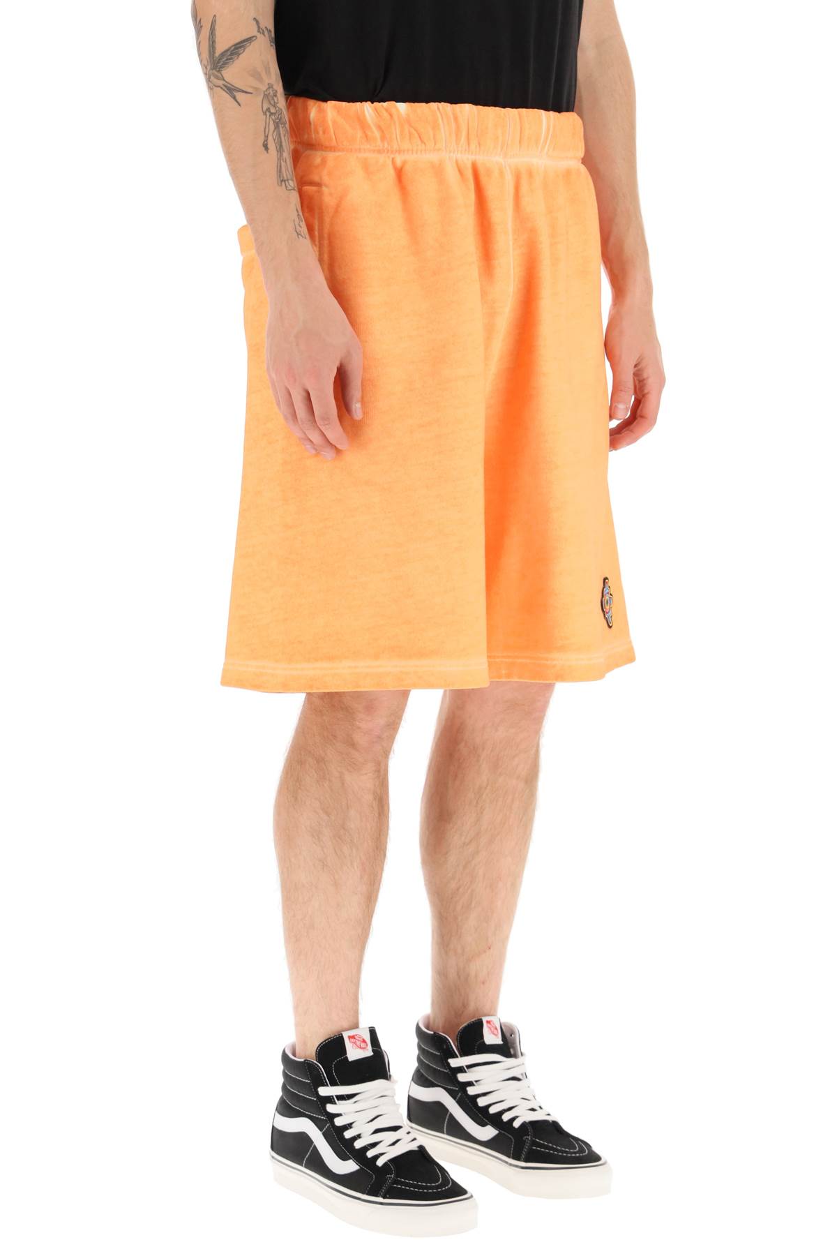 Shop Marcelo Burlon County Of Milan Sunset Cross Shorts In Orange Red (orange)